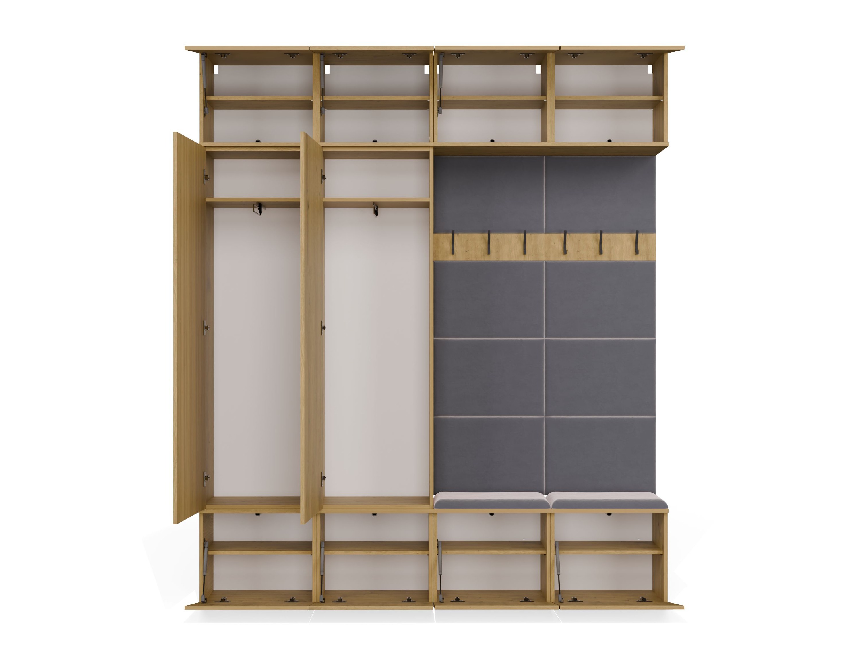 Set arredo da corridoio Domtori 114 (Rovere Artisan)