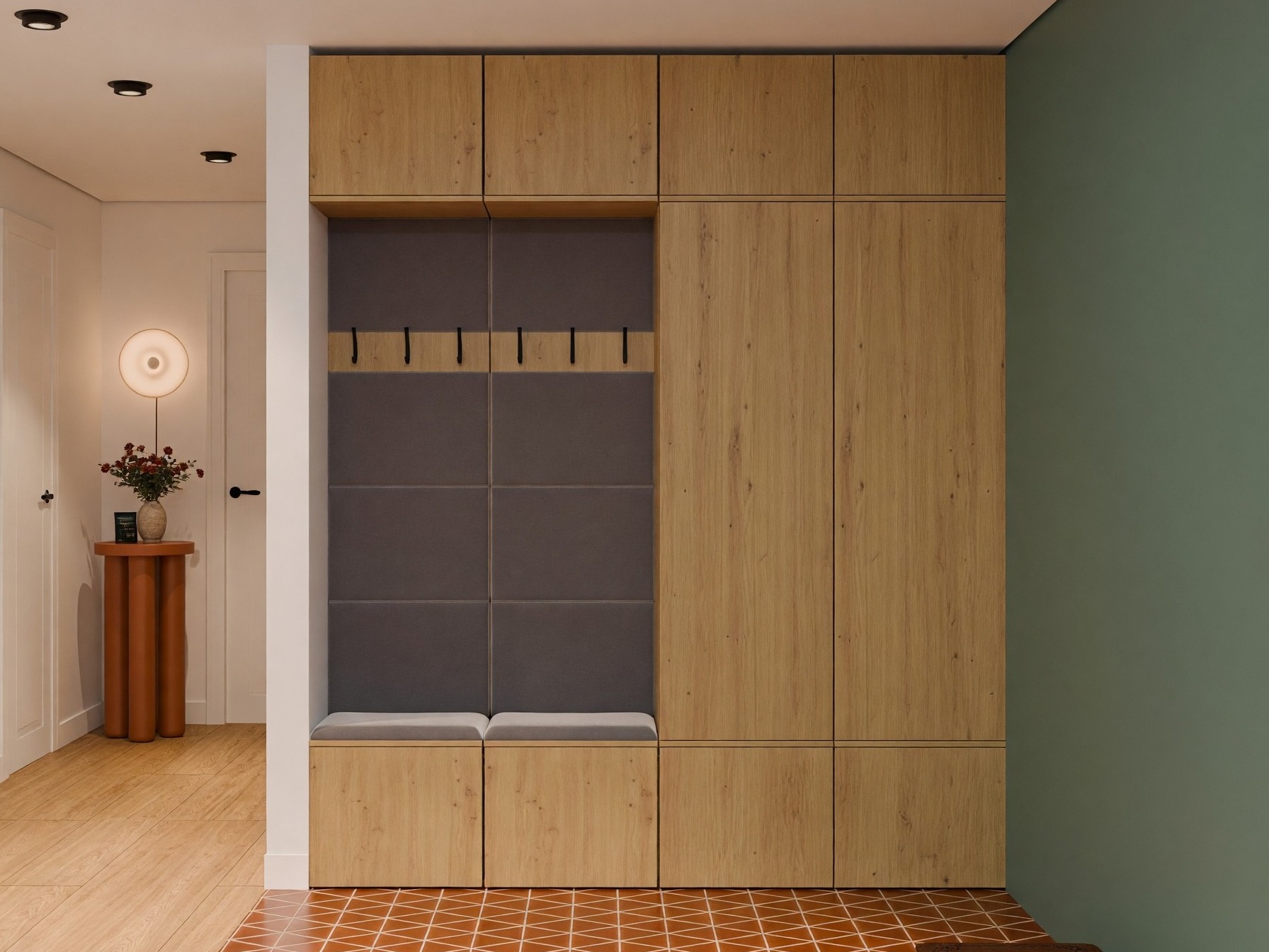 Set arredo da corridoio Domtori 114 (Rovere Artisan)