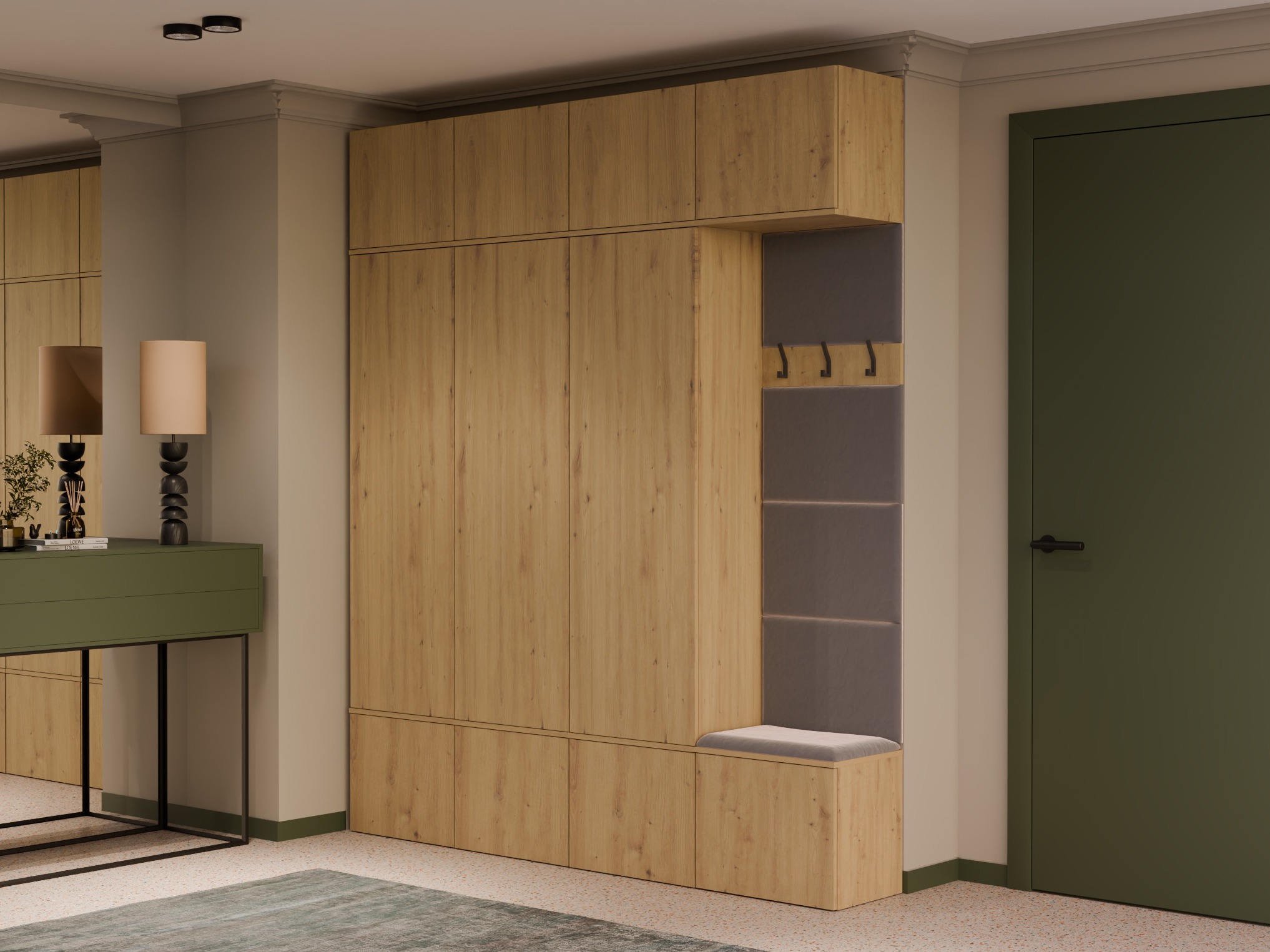 Set arredo da corridoio Domtori 115 (Rovere Artisan)