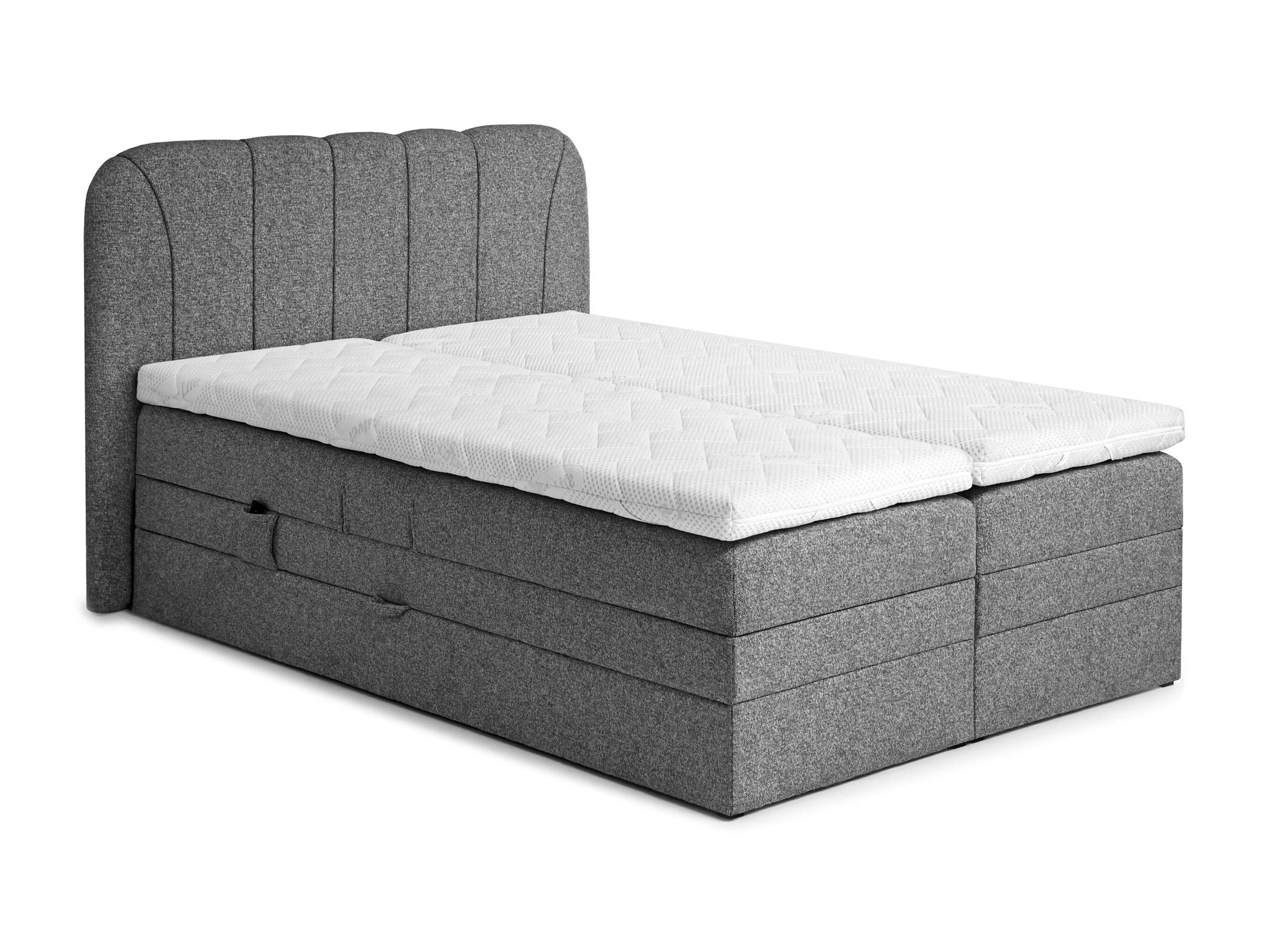 Letto continentale Norman 127 (Grigio scuro)