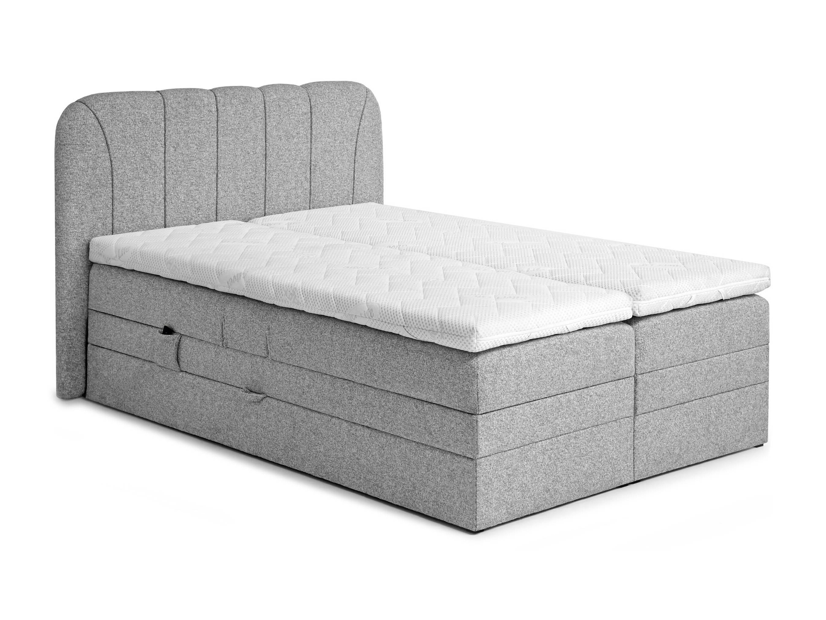 Letto continentale Norman 127 (Grigio)