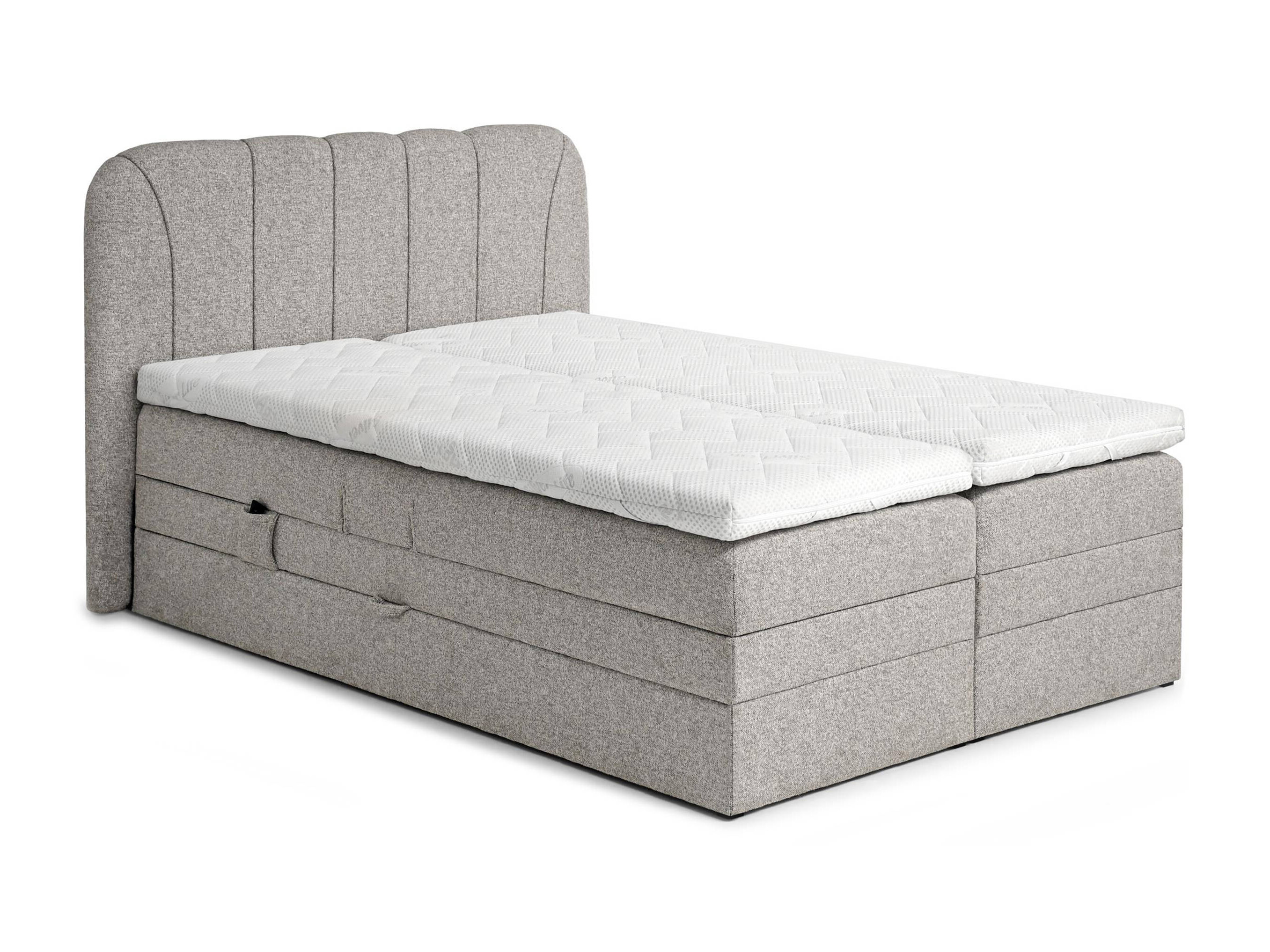 Letto continentale Norman 127 (Marrone grigio)