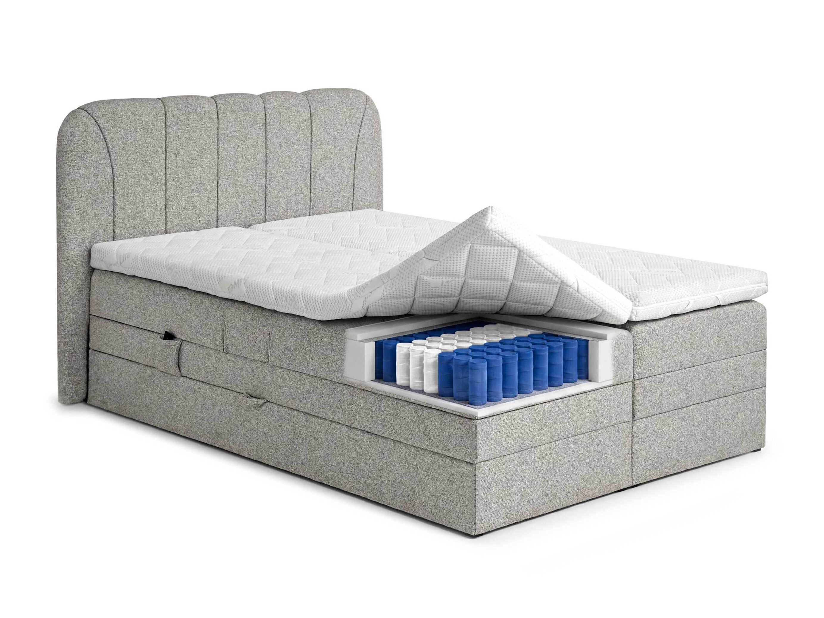Letto continentale Norman 127 (Marrone grigio)