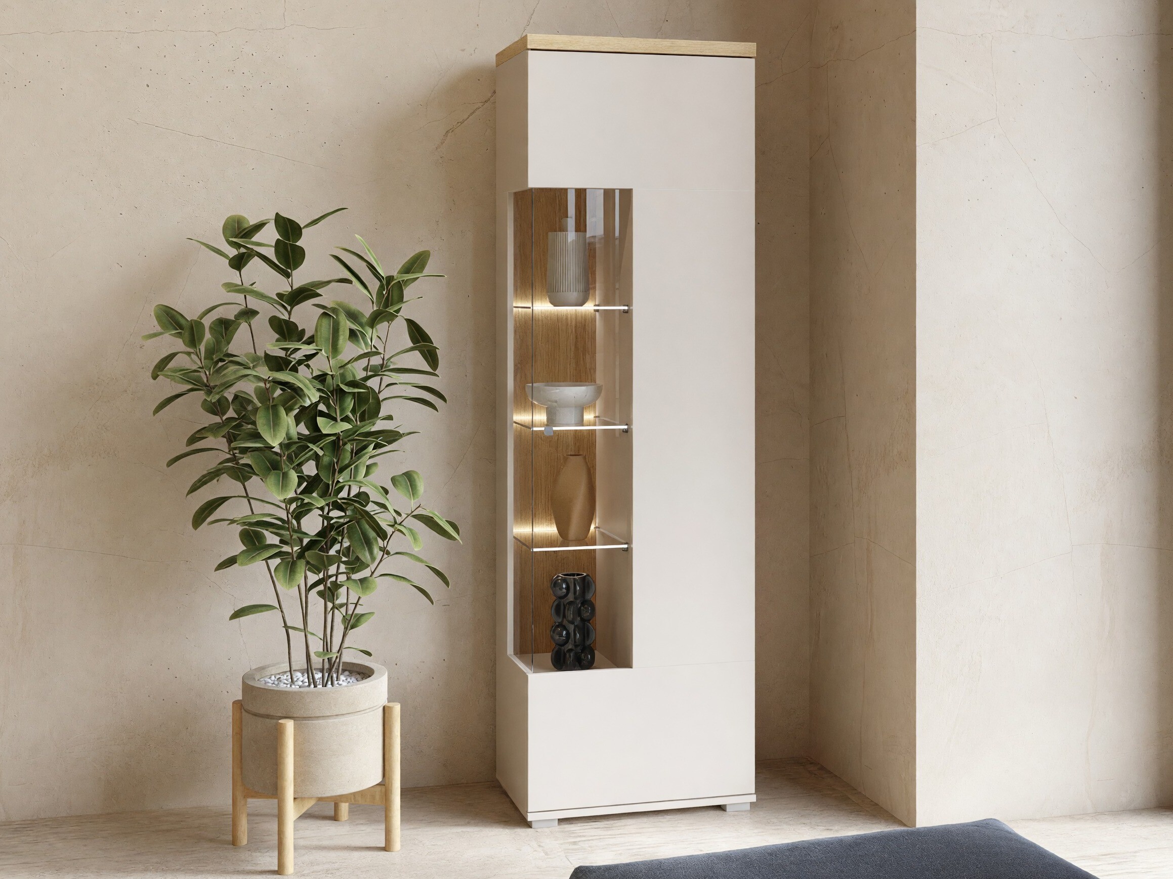 Scaffale Virvele 102 (Cachemire + Rovere chiaro)