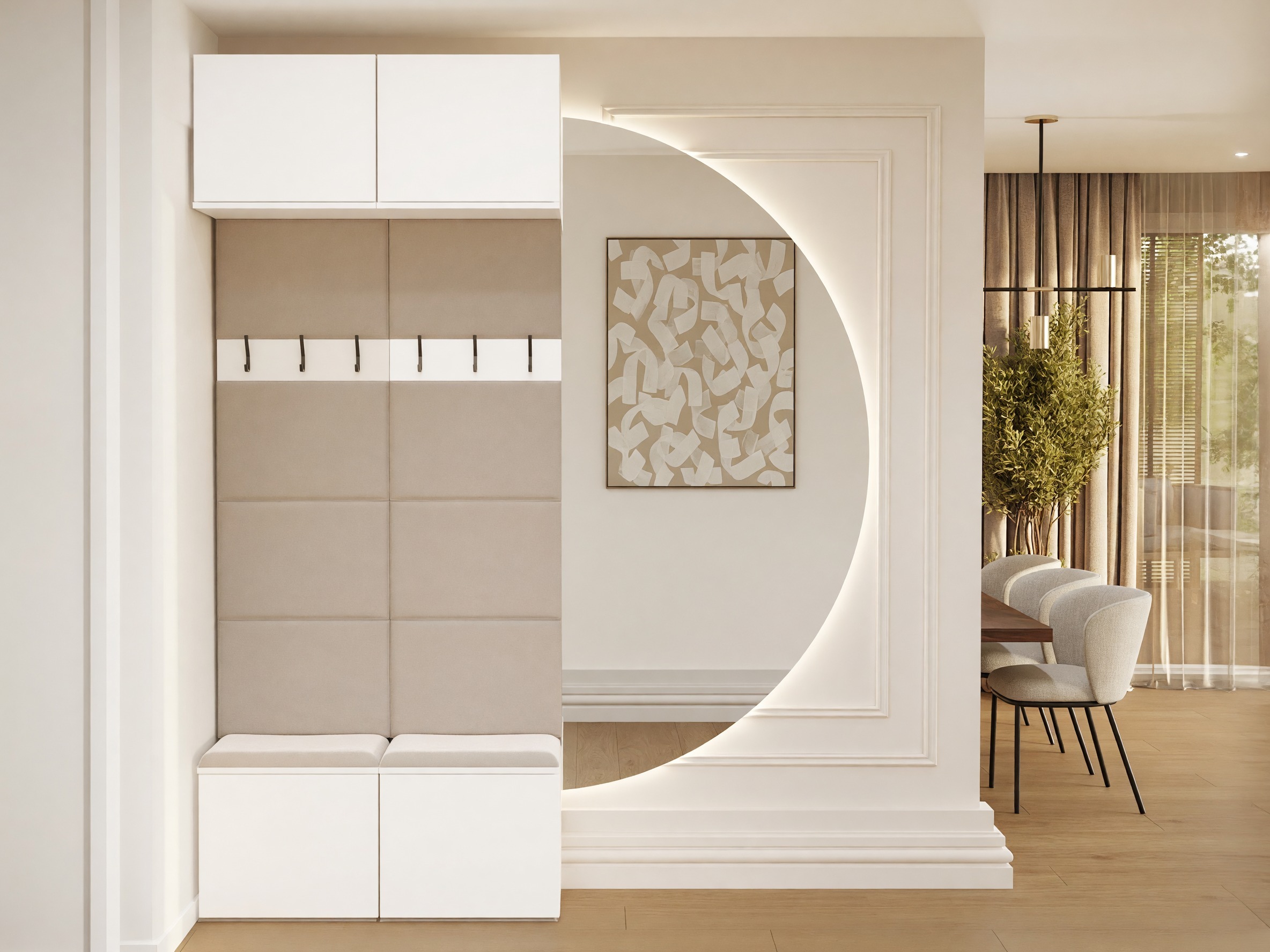Set arredo da corridoio Domtori 116 (Bianco)