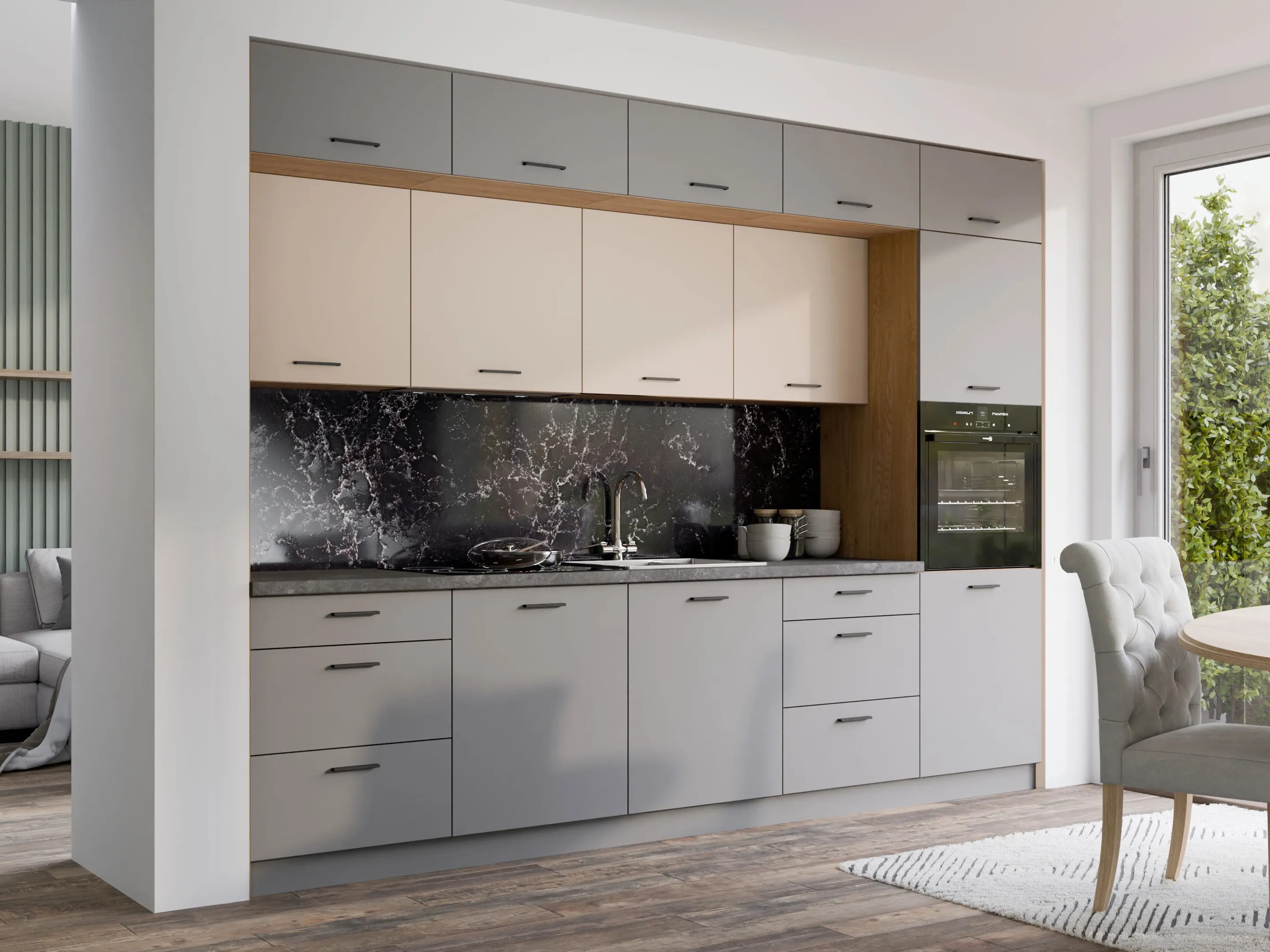 Set da cucina modulare Ati Cashmere Grey 100