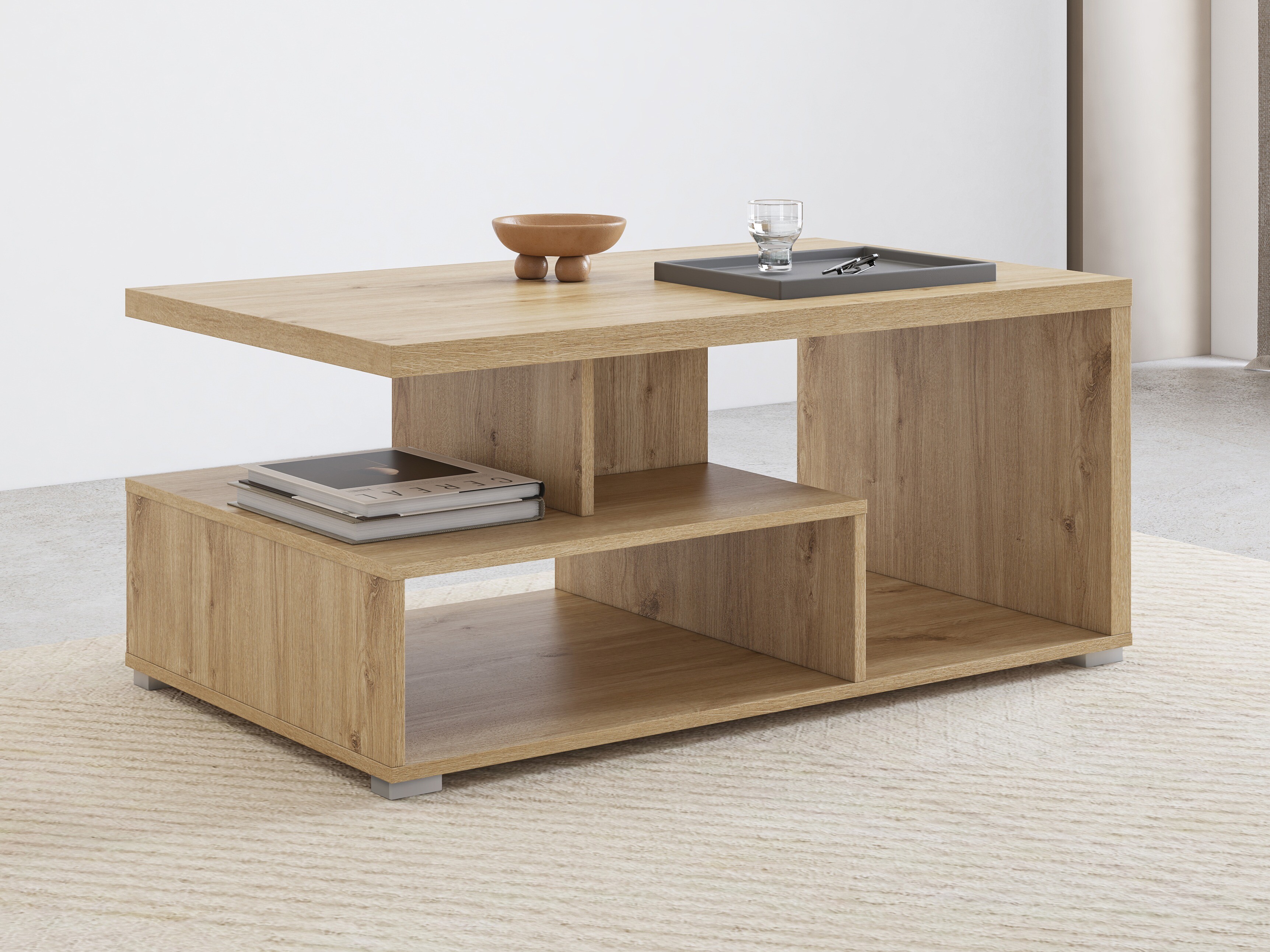Tavolino da caffè Virvele 108 (Rovere chiaro)