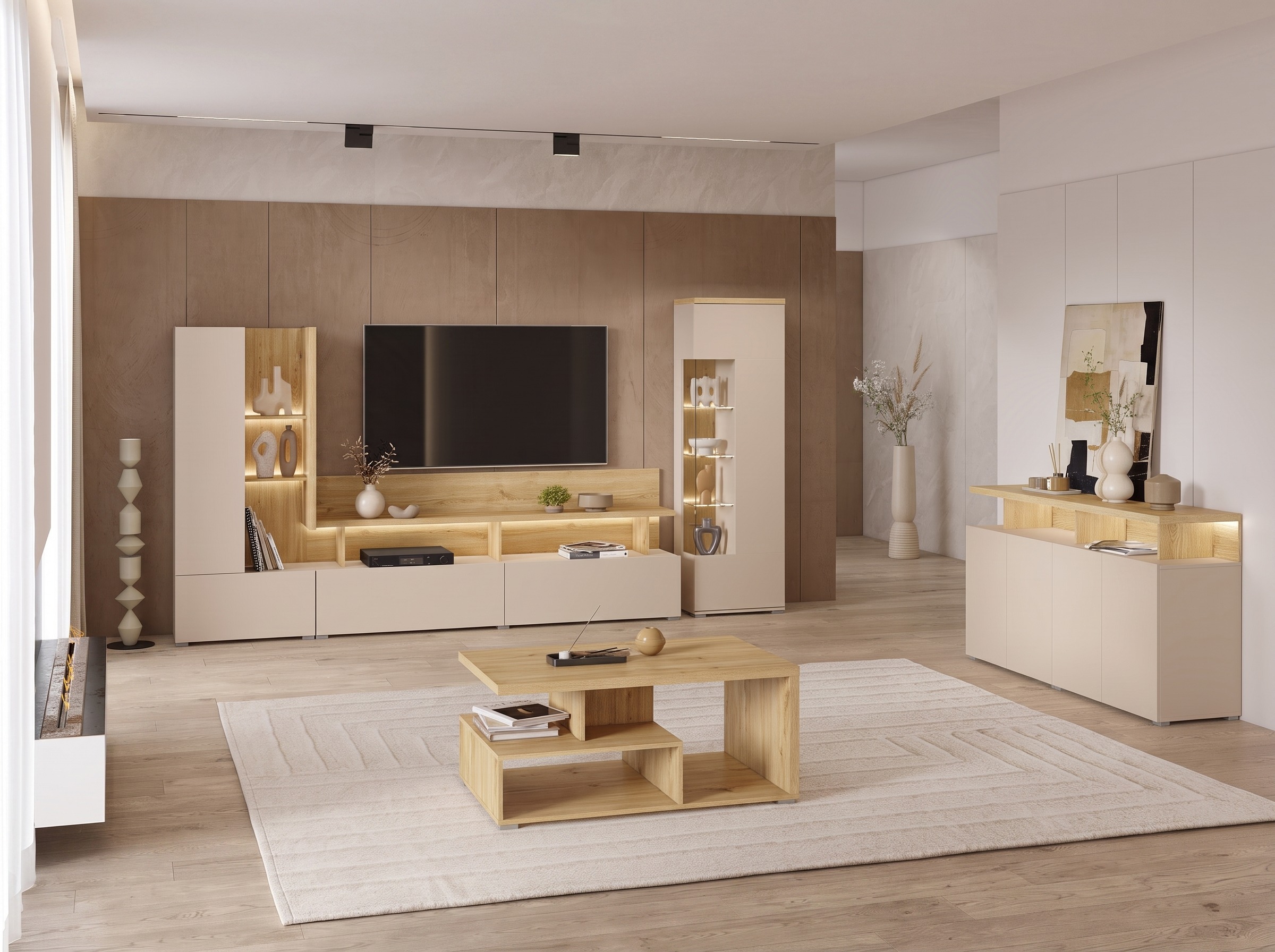 Tavolino da caffè Virvele 108 (Rovere chiaro)