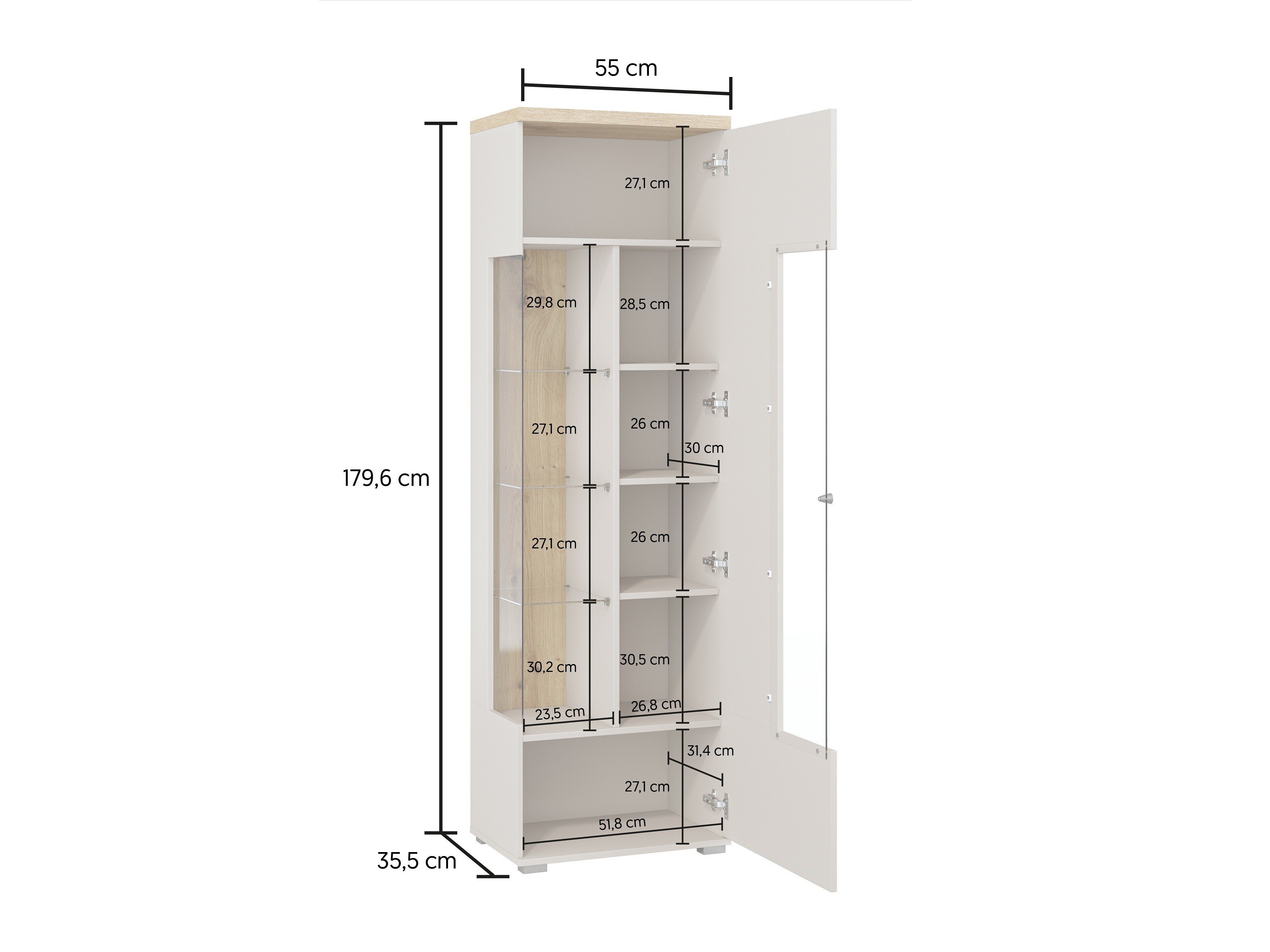 Scaffale Virvele 102 (Cachemire + Rovere chiaro)