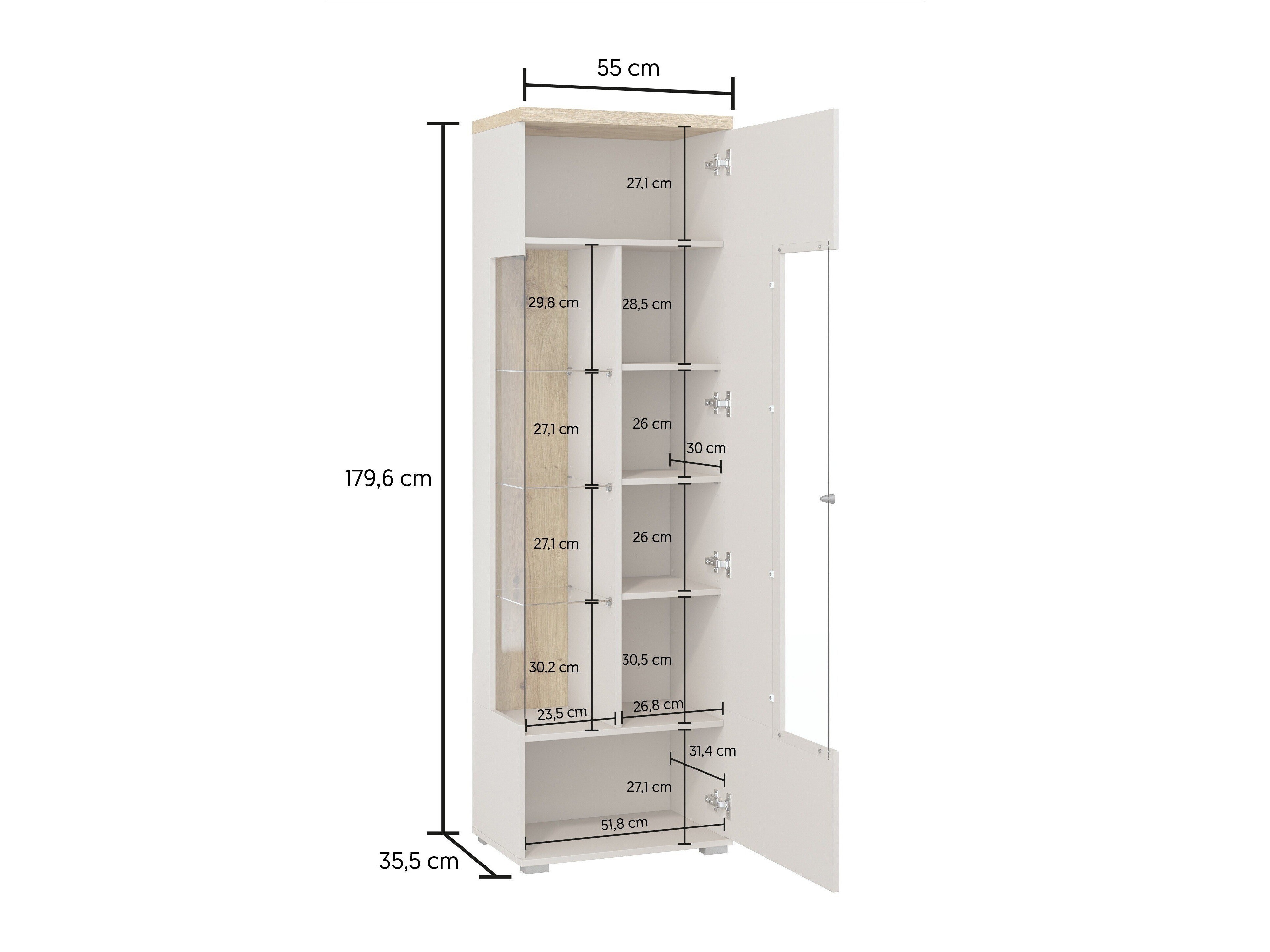 Scaffale Virvele 102 (Cachemire + Rovere chiaro)