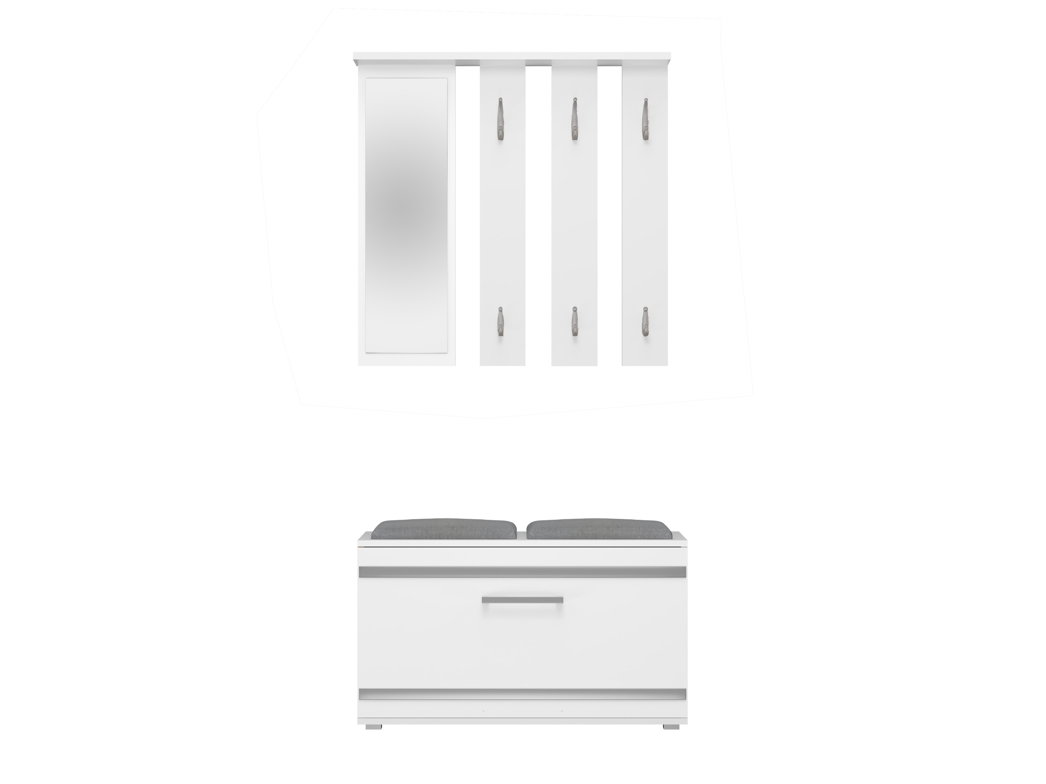 Set arredo da corridoio Mandeville 396 (Bianco)