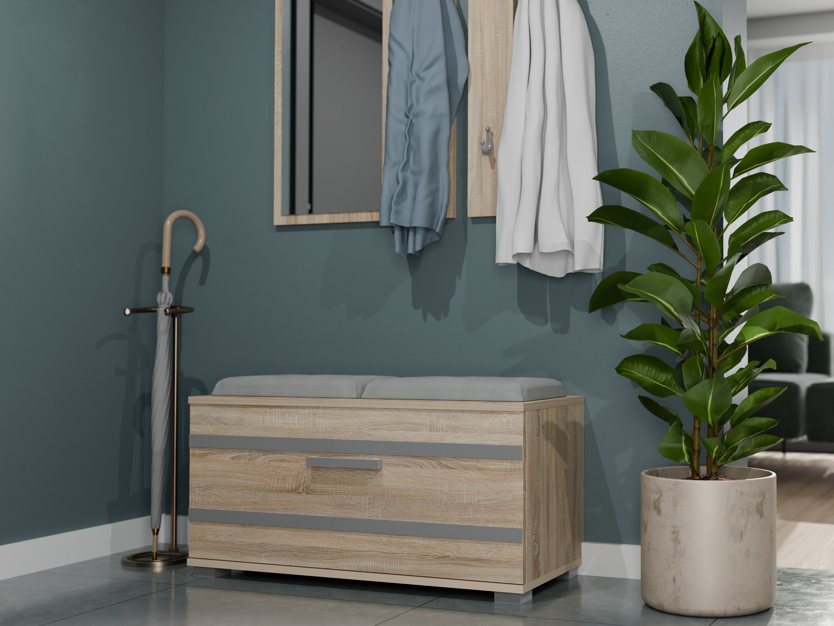 Set arredo da corridoio Mandeville 396 (Sonoma quercia)