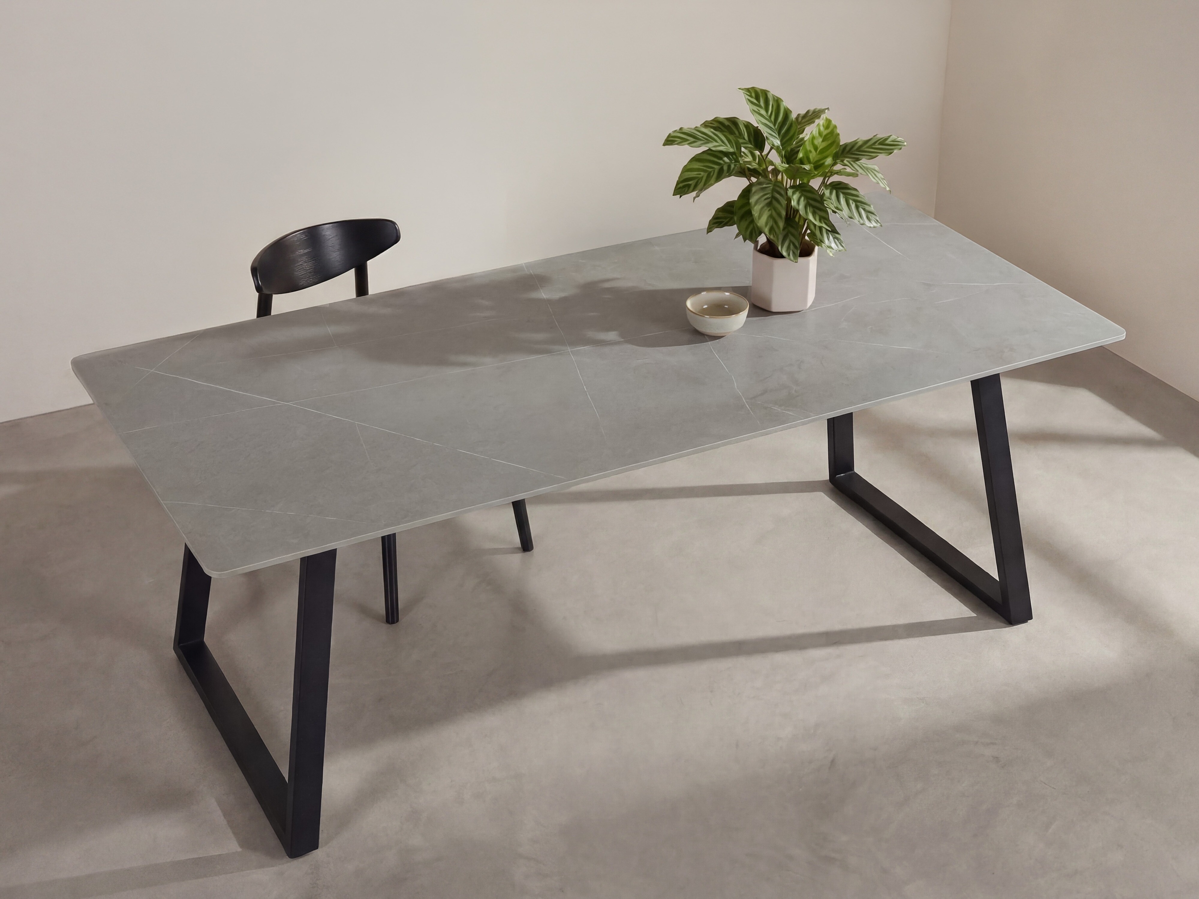 Tavolo Dallas 5355 (Grigio scuro + Nero)
