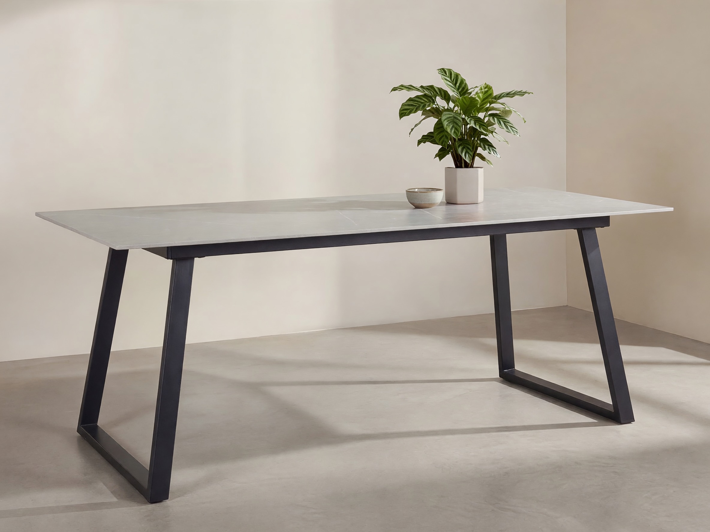 Tavolo Dallas 5355 (Grigio scuro + Nero)