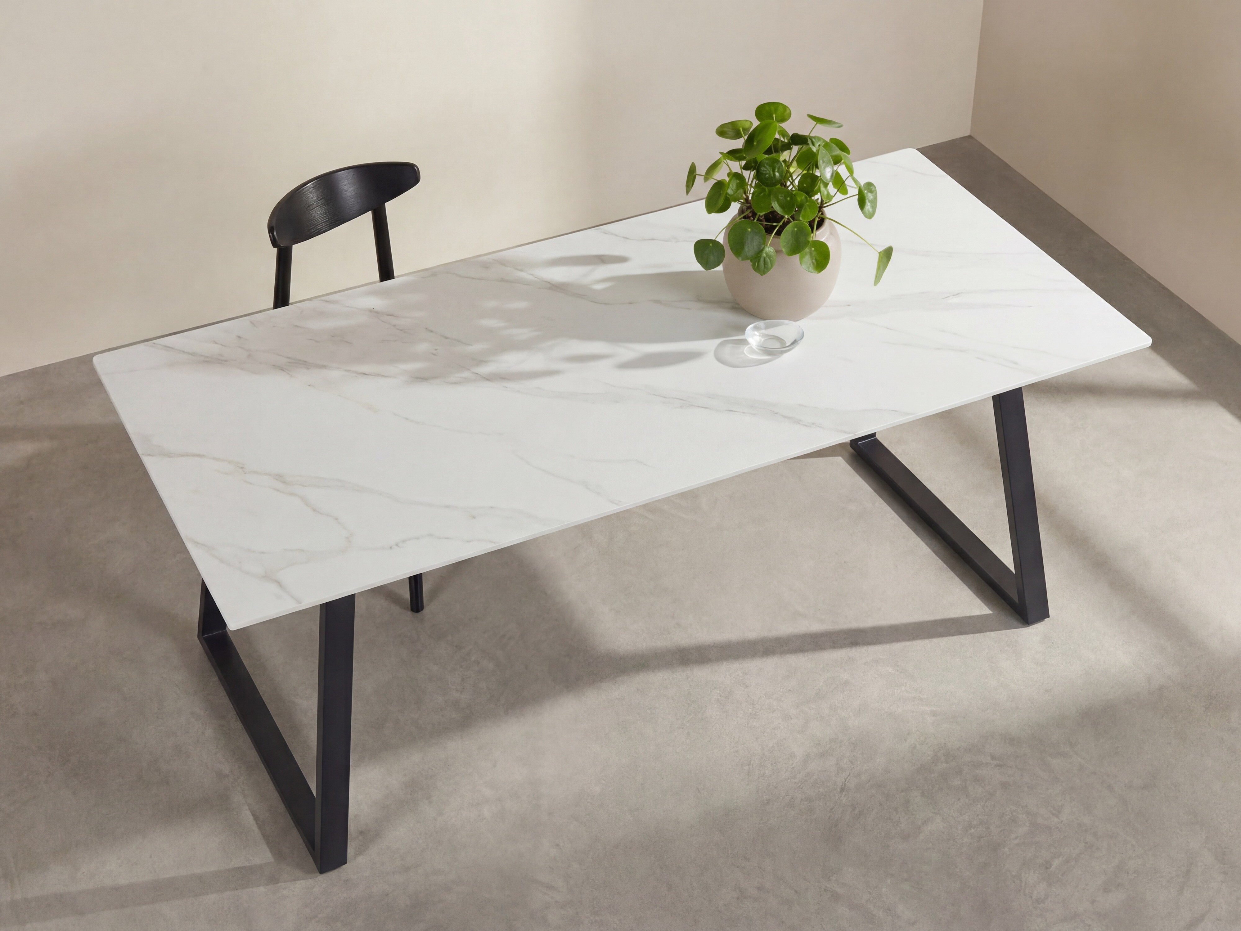 Tavolo Dallas 5355 (Marmo bianco + Nero)