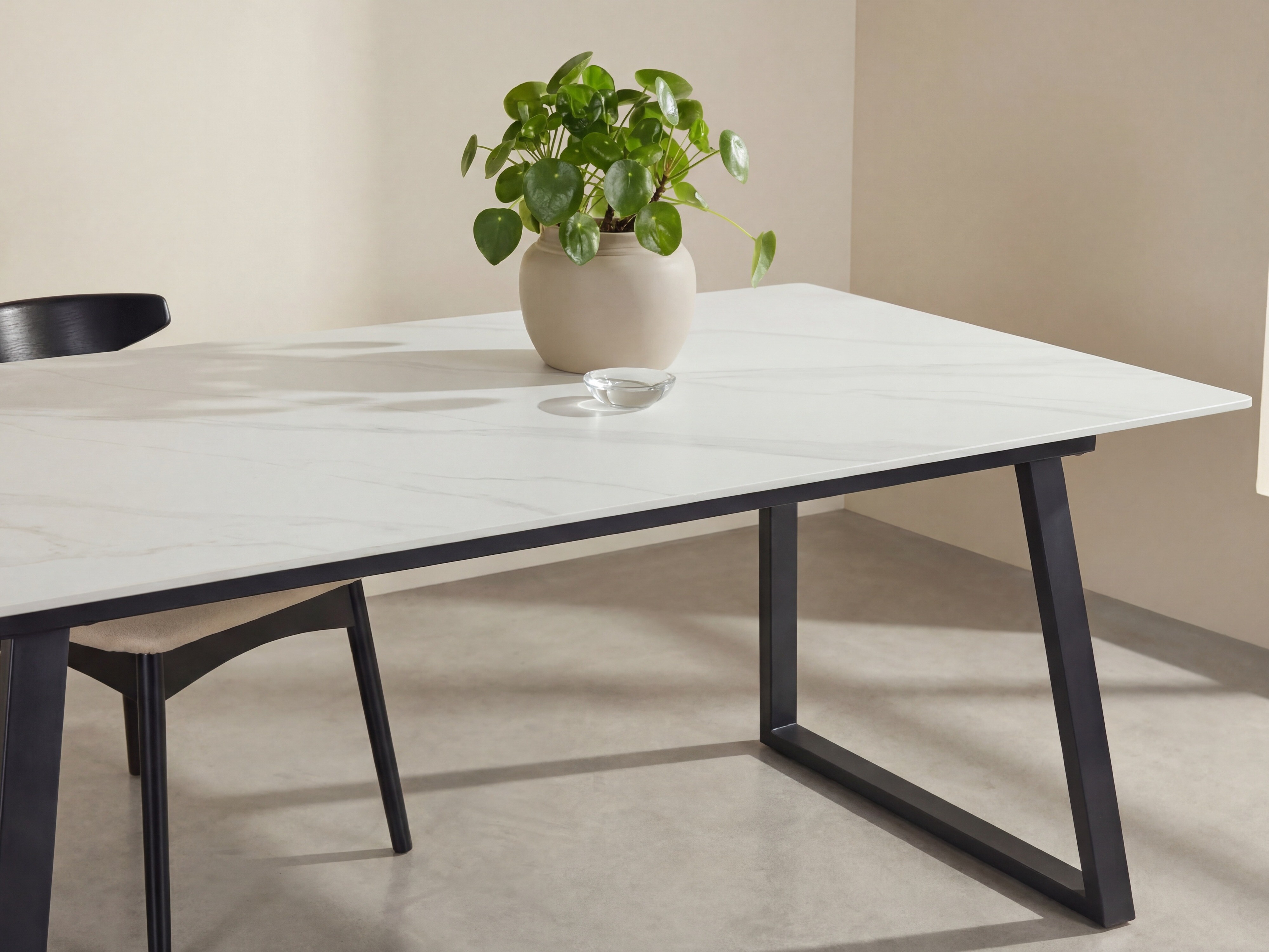 Tavolo Dallas 5355 (Marmo bianco + Nero)