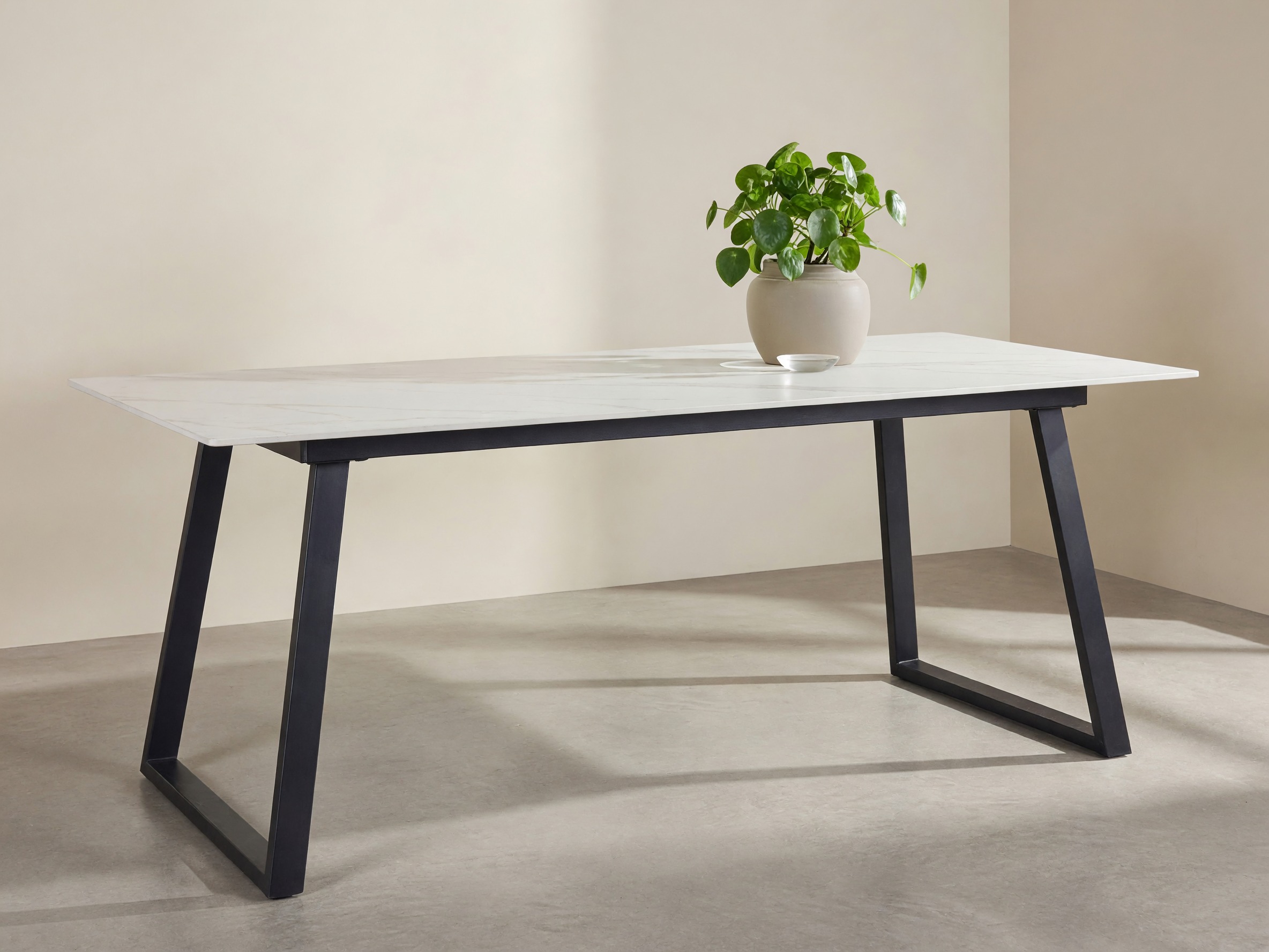 Tavolo Dallas 5355 (Marmo bianco + Nero)