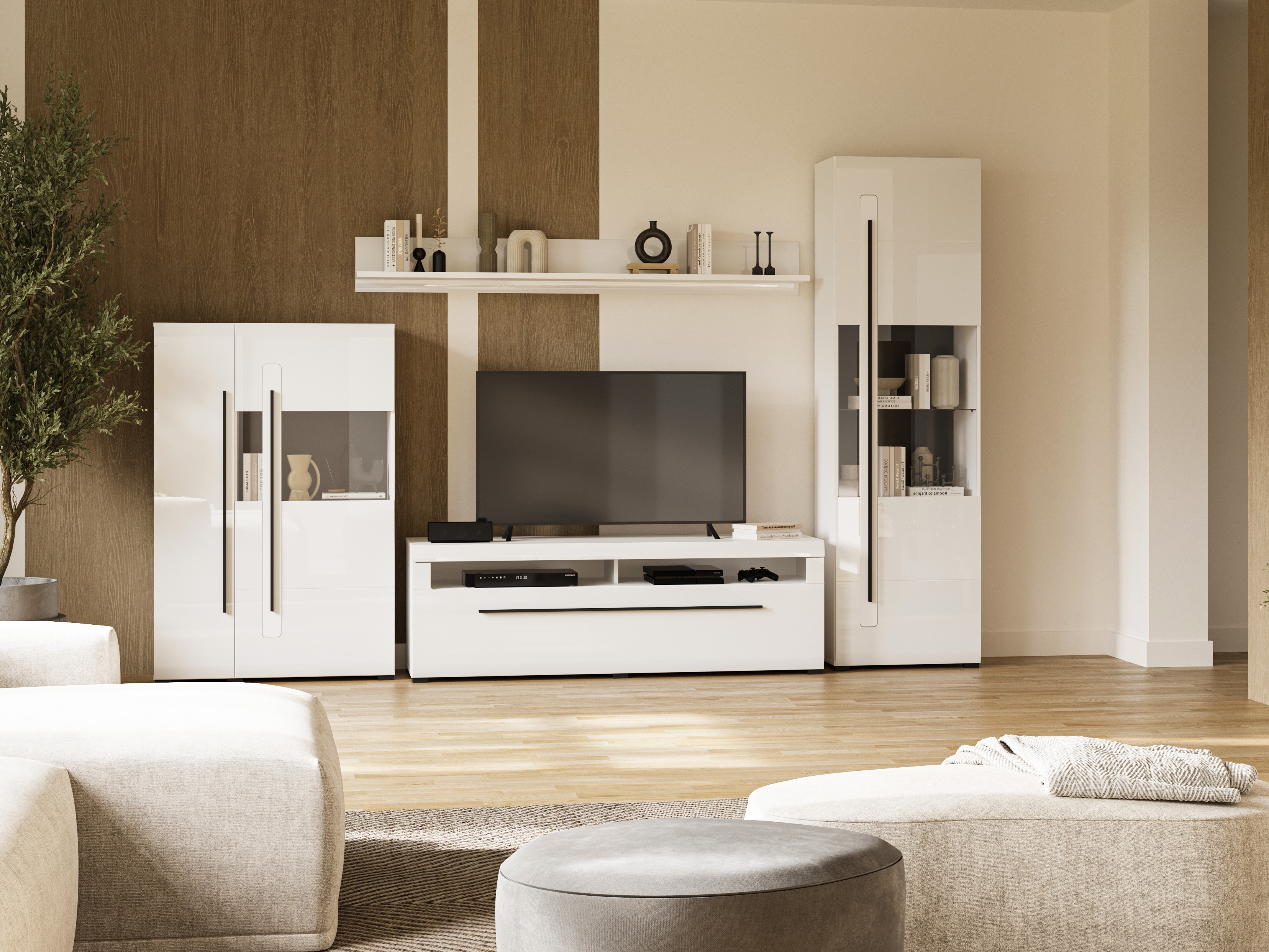 Mensola Ophsalu 101 (Bianco + Bianco lucido)