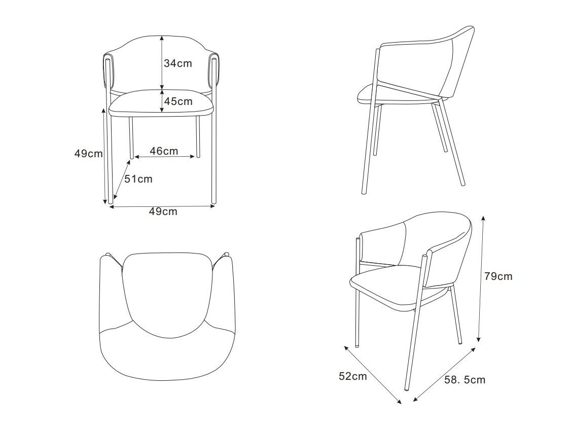 Sedia Dallas 5354 (Bianco)
