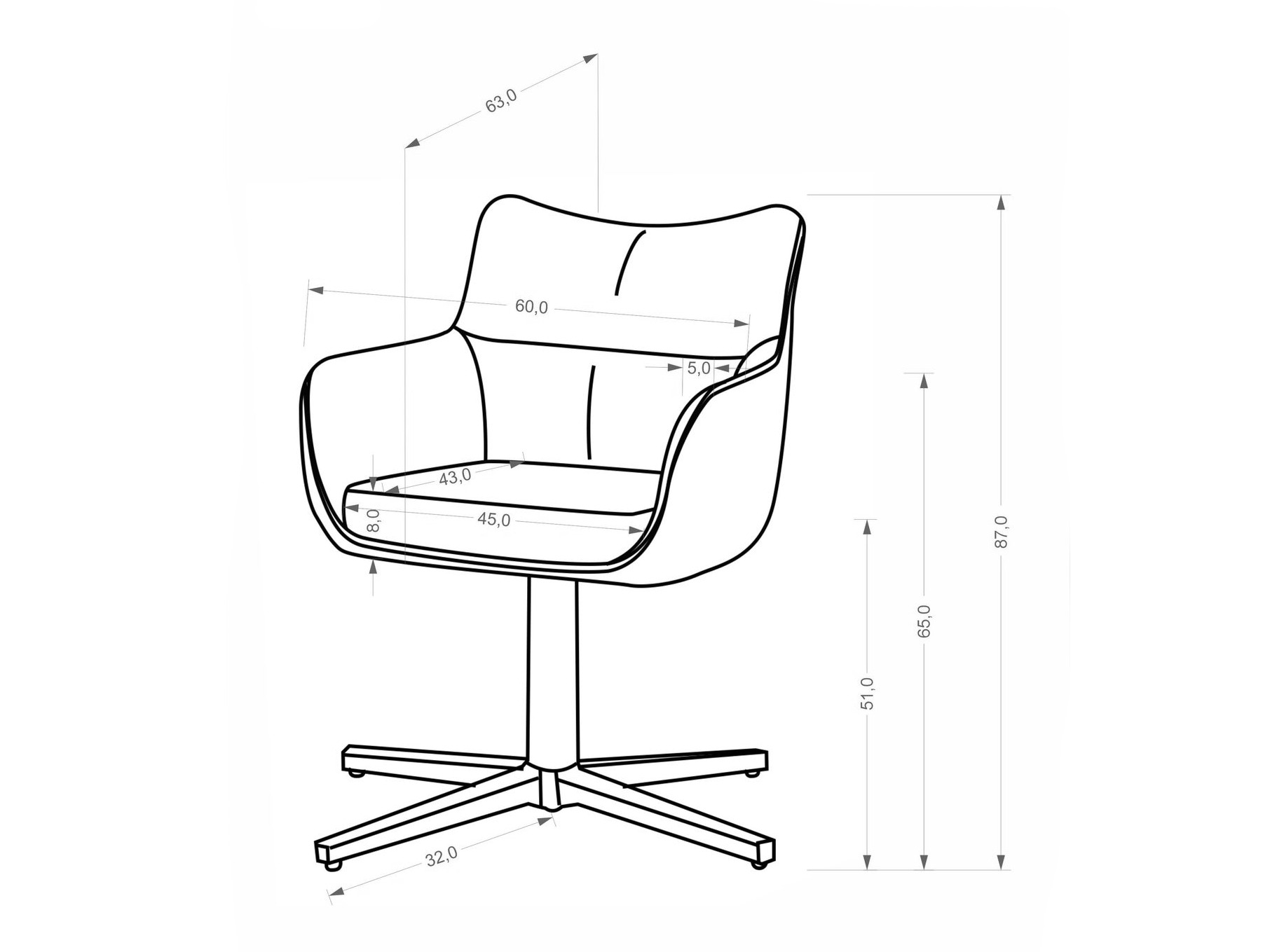 Sedia Houston 2204