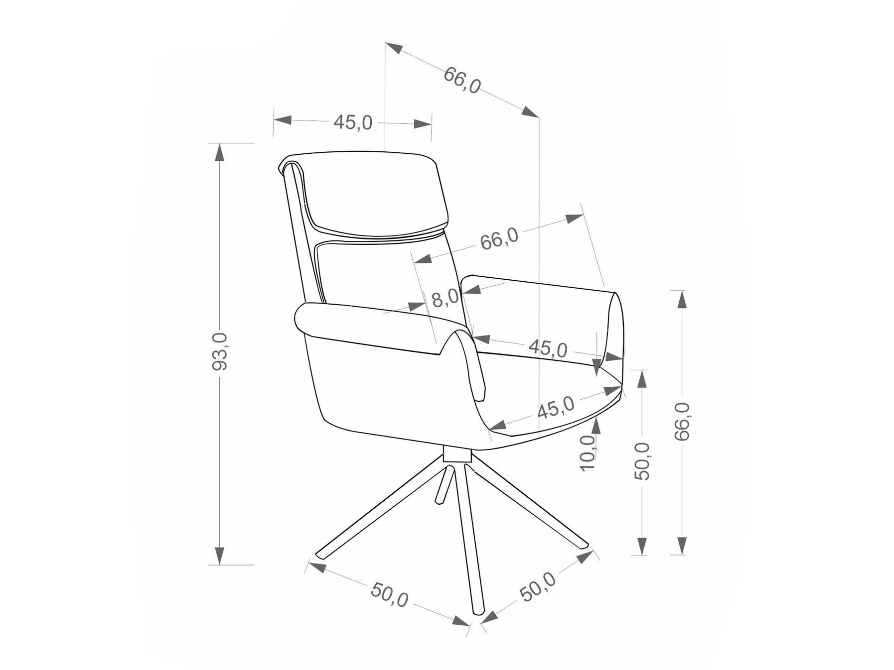 Sedia Houston 2205 (Baltimore 05 + Cachemire)
