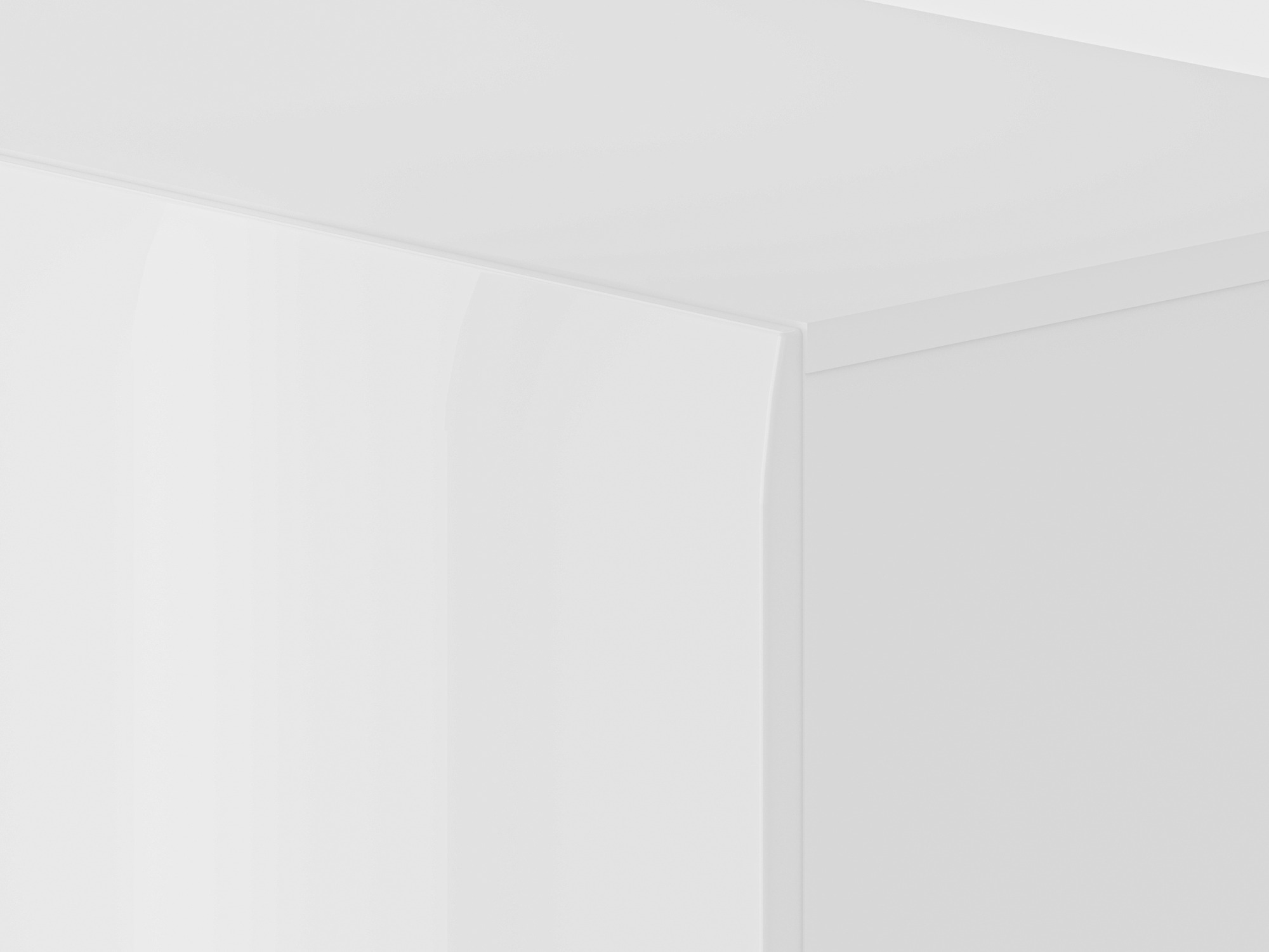 Cassettiera Ophsalu 106 (Bianco + Bianco lucido)