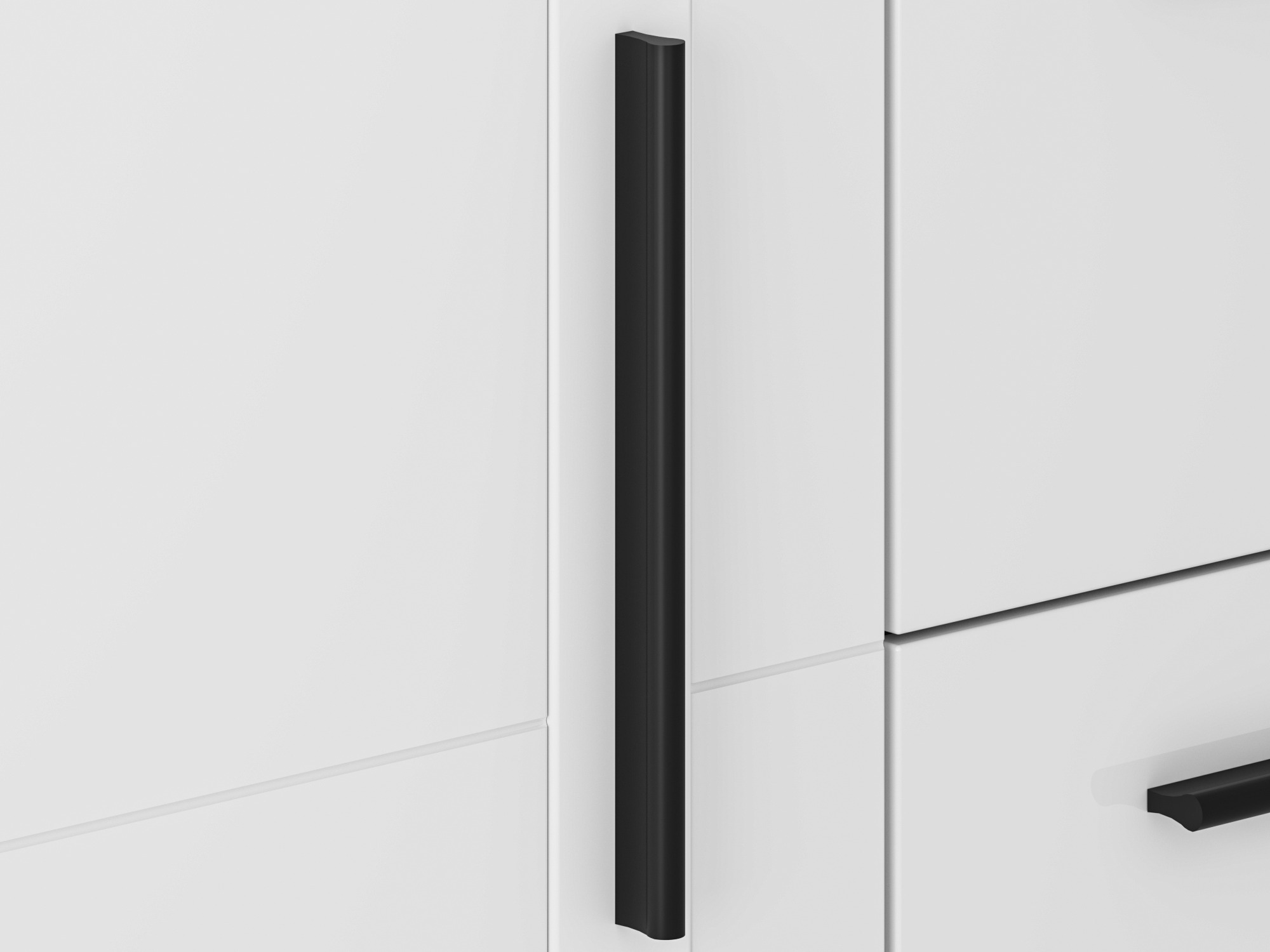 Cassettiera Ophsalu 106 (Bianco + Bianco lucido)