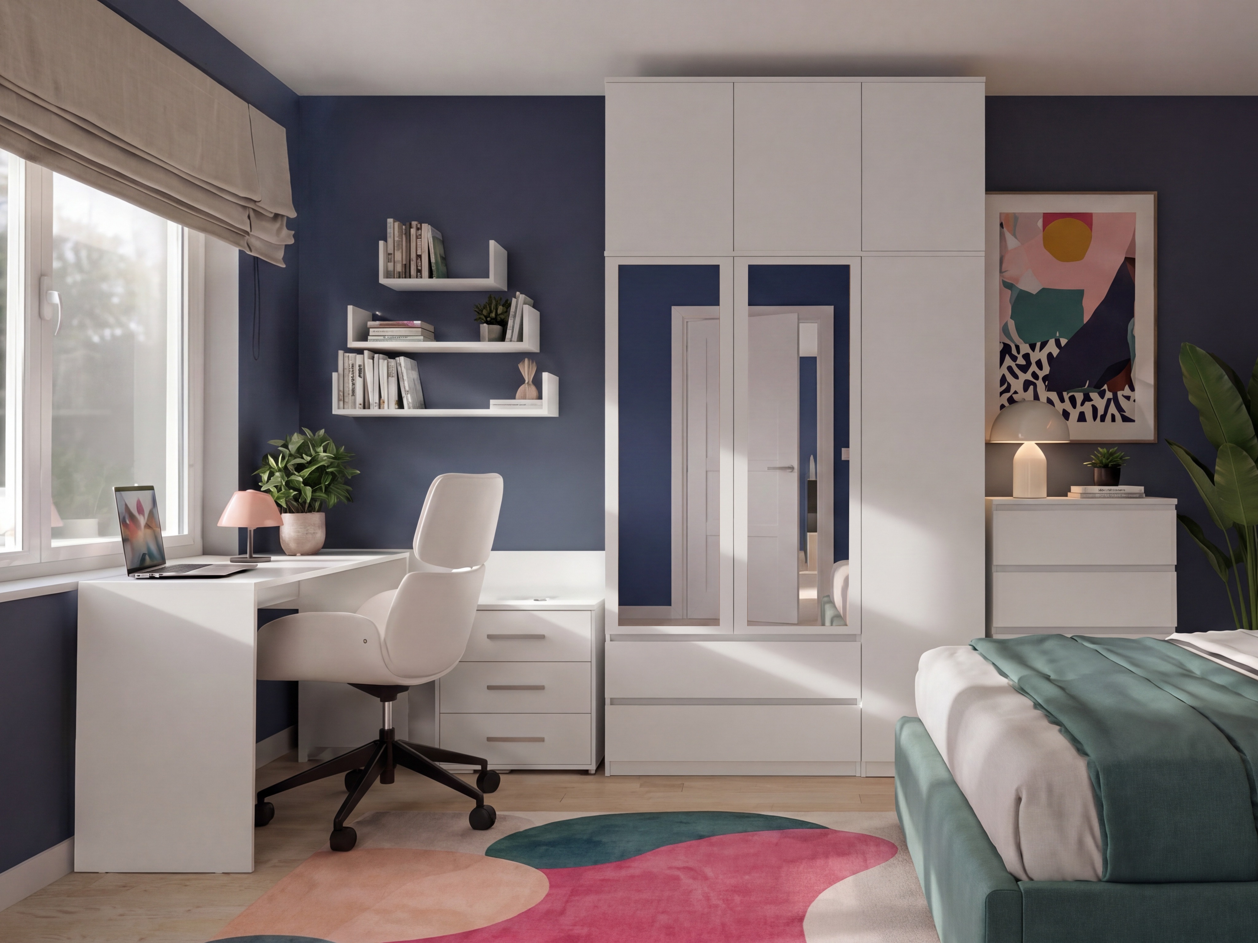 Armadio Elbvelu 137 (Bianco)