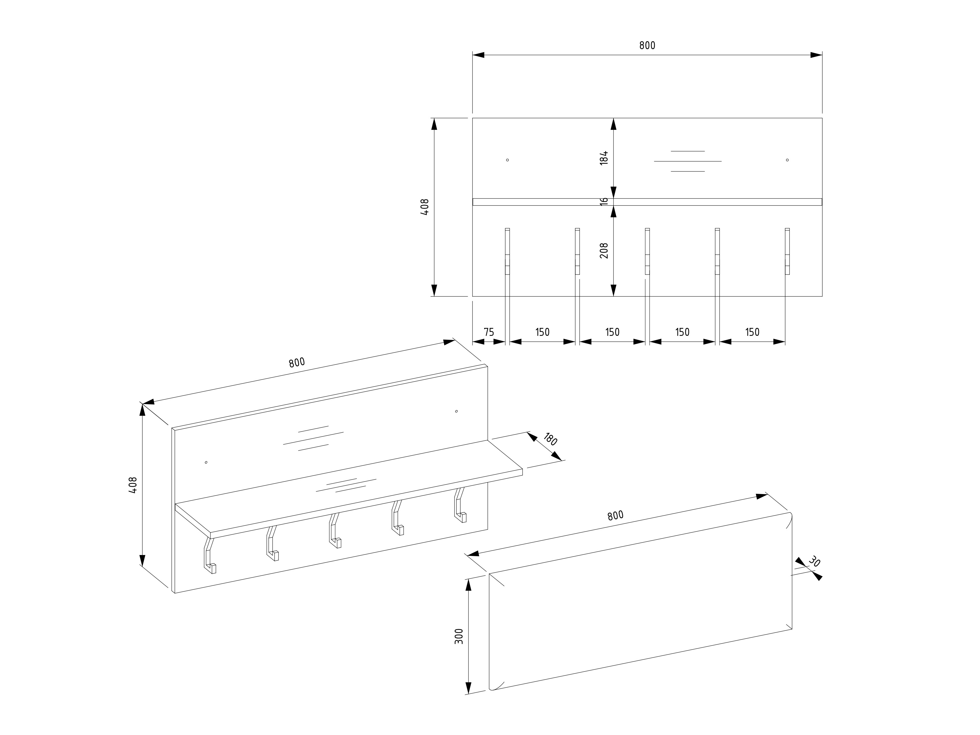 Set arredo da corridoio Mandeville 402