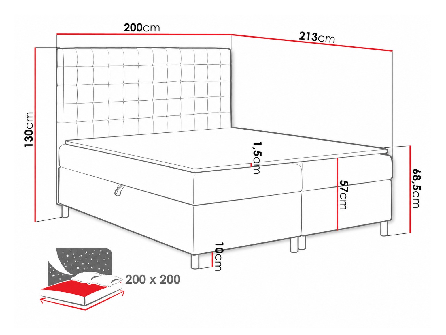 Letto continentale Panis (Bristol 2442)