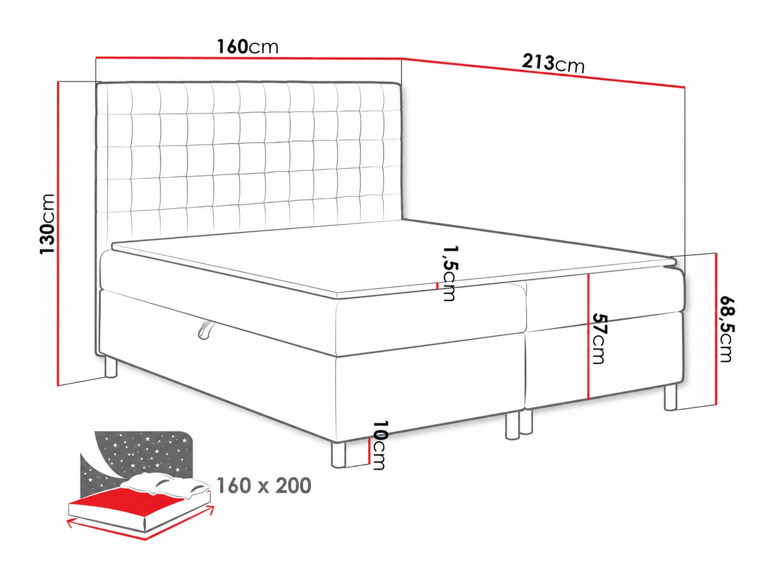 Letto continentale Panis (Bristol 2447)