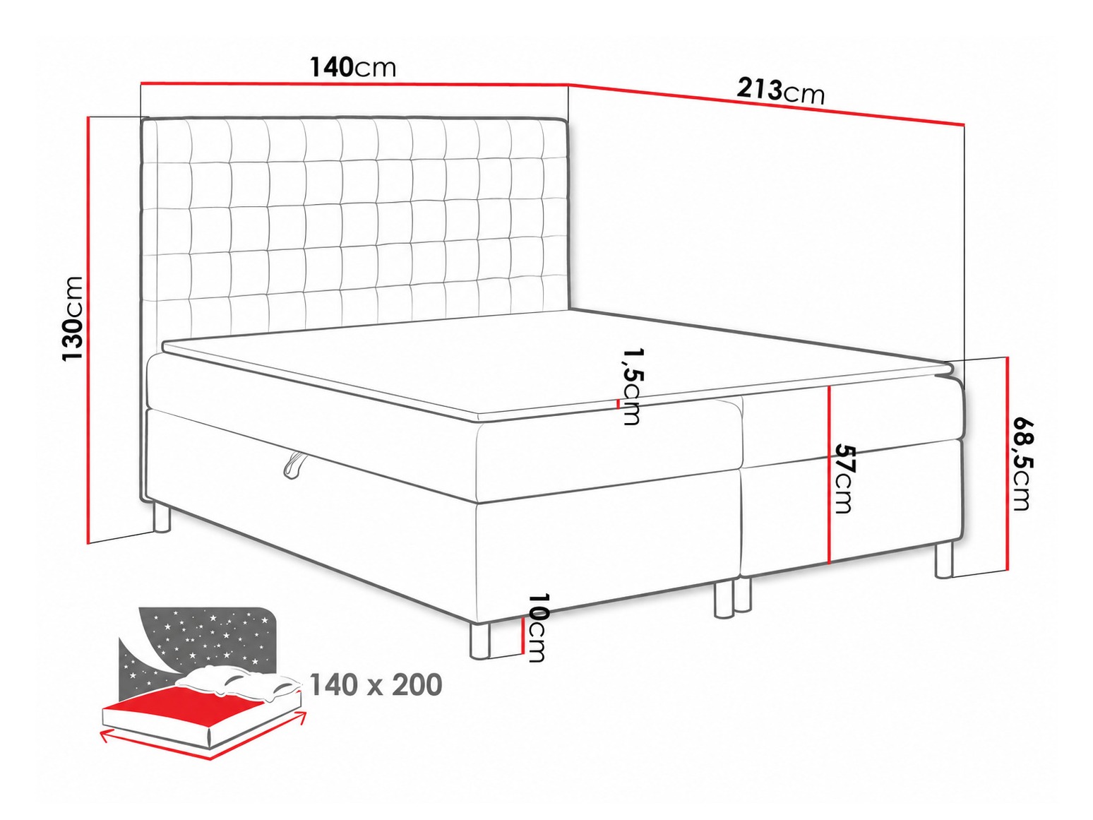 Letto continentale Panis (Bristol 2447)