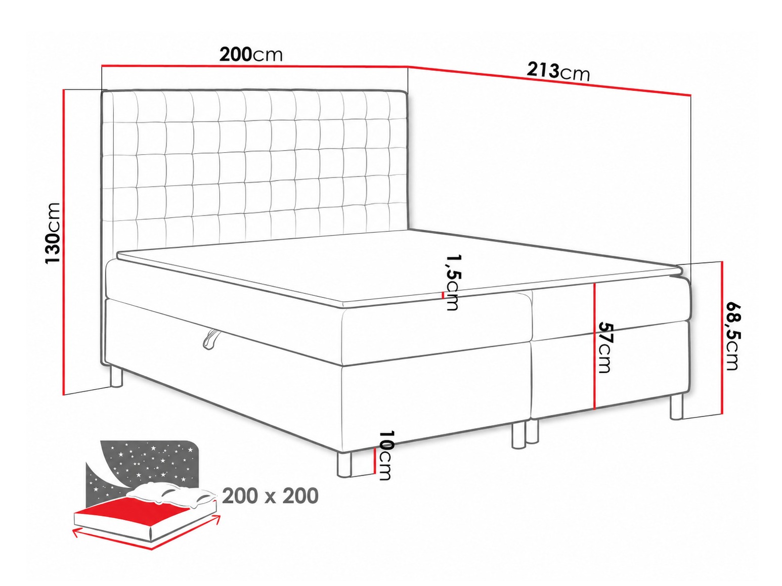 Letto continentale Panis (Bristol 2447)