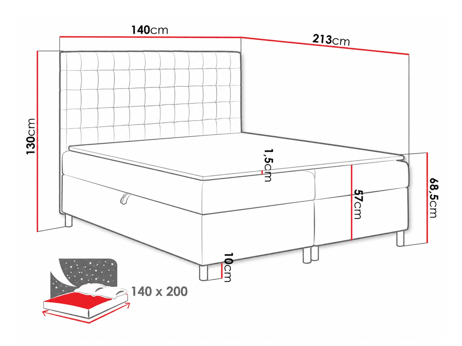 Letto continentale Panis (Bristol 2449)
