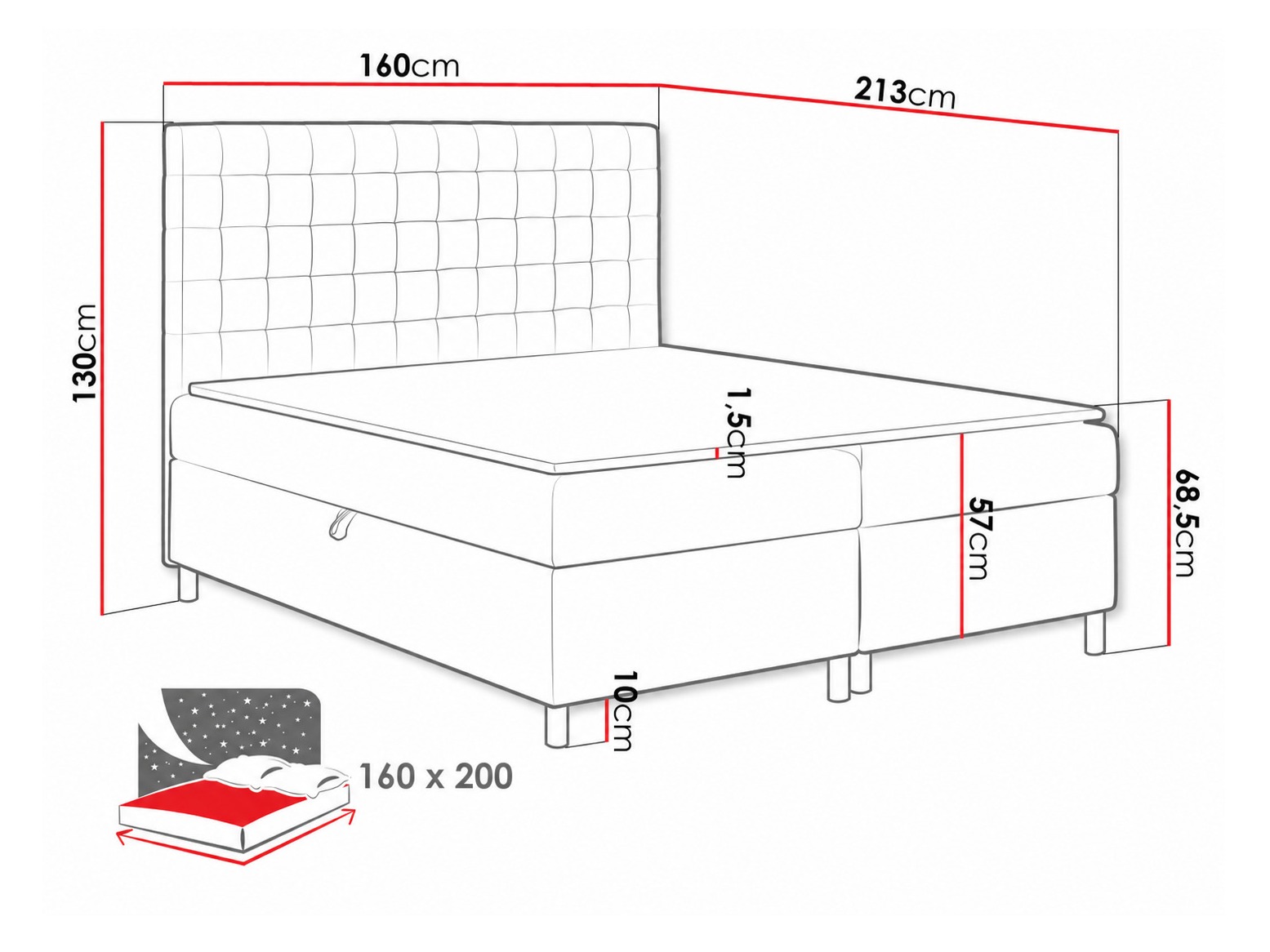 Letto continentale Panis (Bristol 2458)
