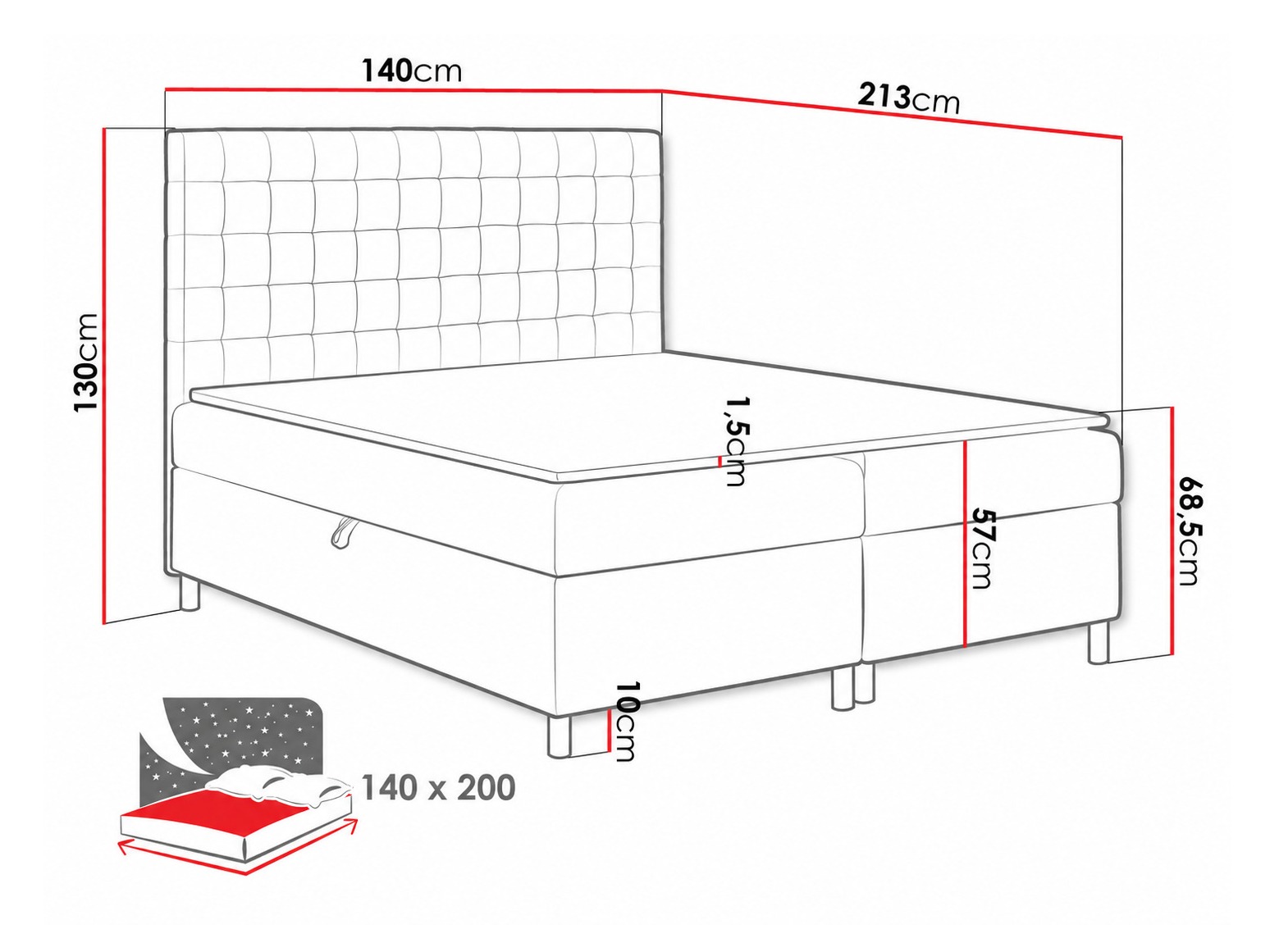 Letto continentale Panis (Bristol 2458)