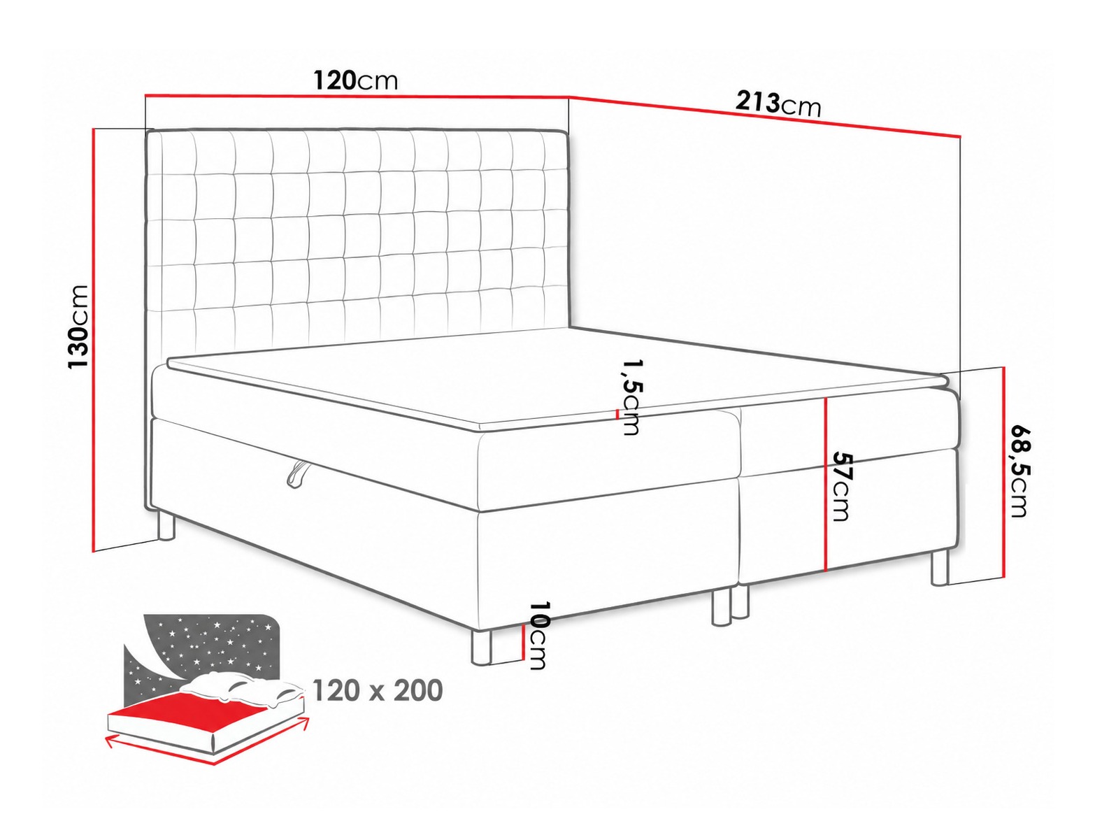 Letto continentale Panis (Bristol 2458)