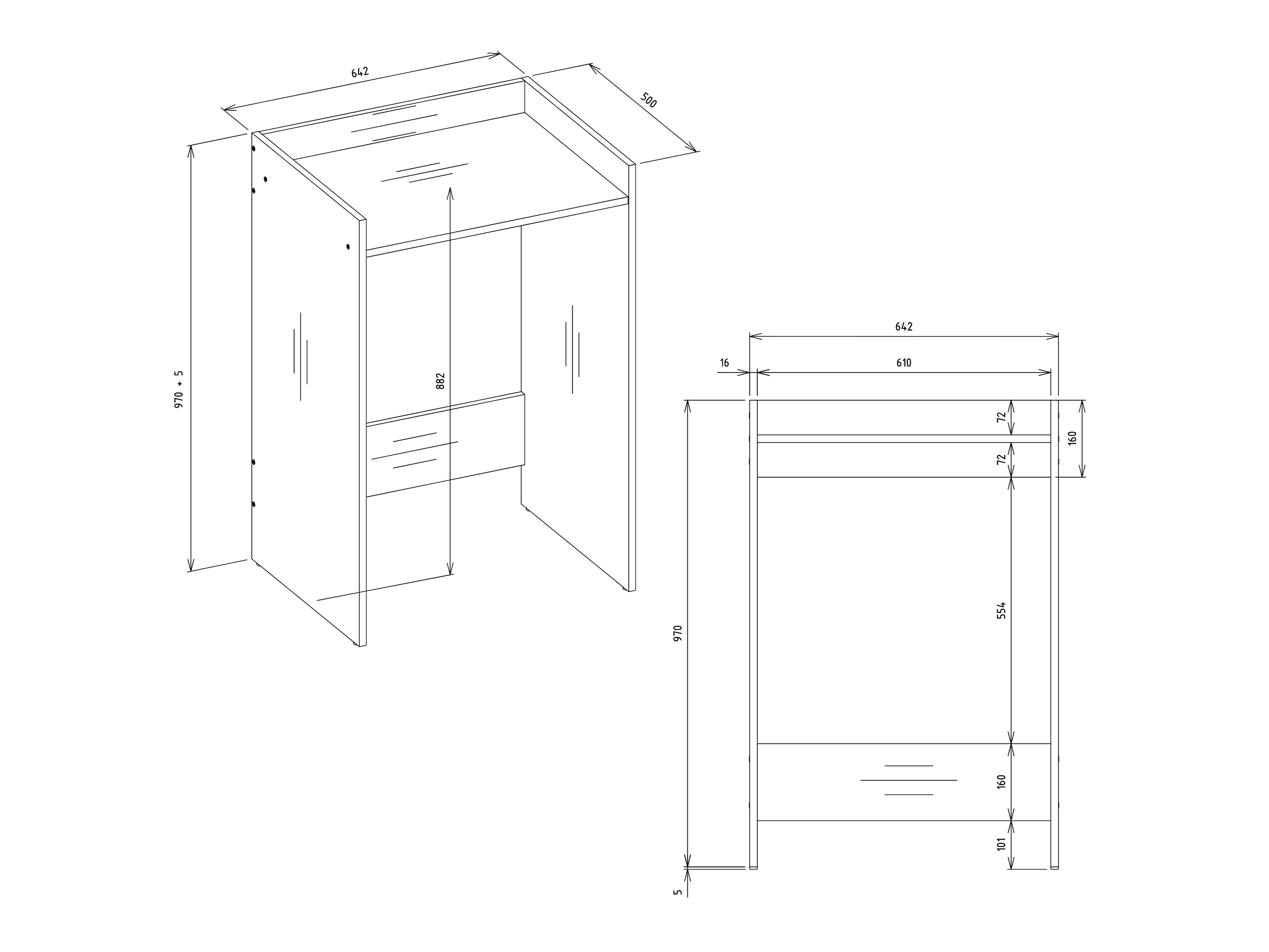 Mensola del bagno Balelbo 102 (Bianco)