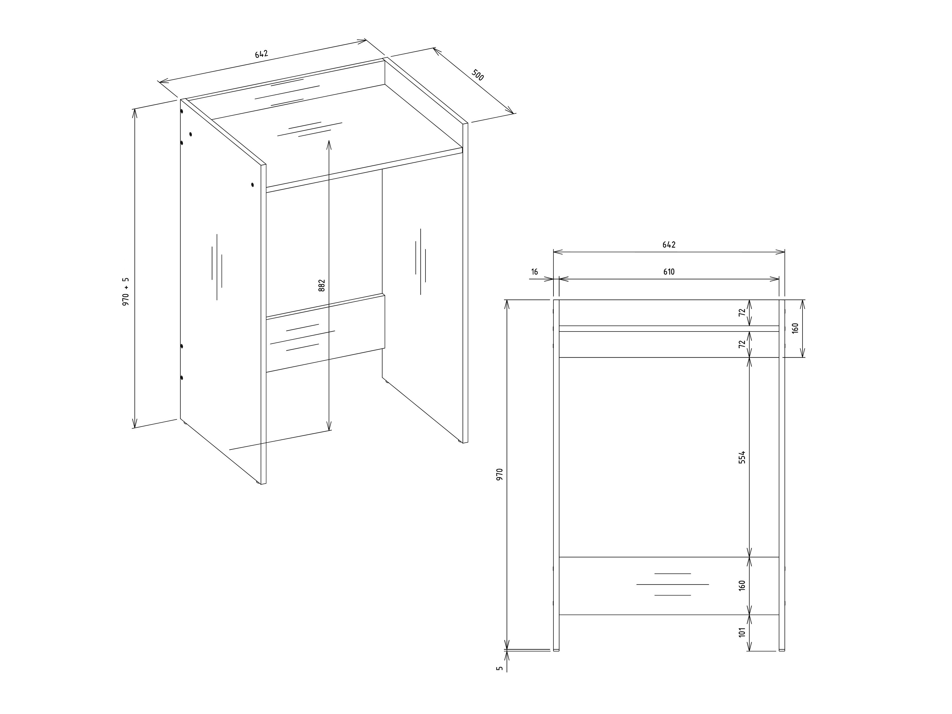 Mensola del bagno Balelbo 102 (Rovere Artisan)