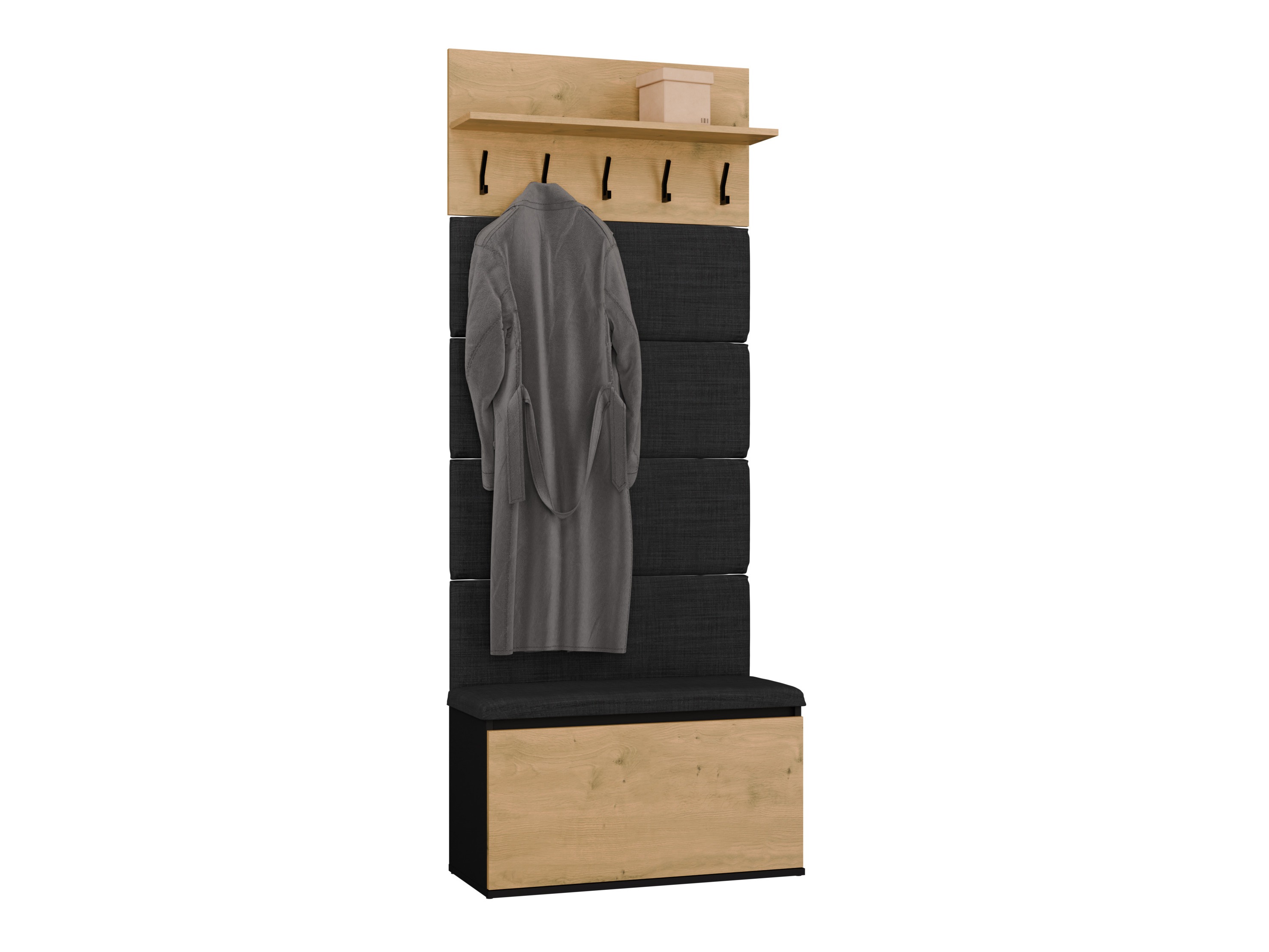 Set arredo da corridoio Mandeville 404 (Rovere Artisan + Nero)
