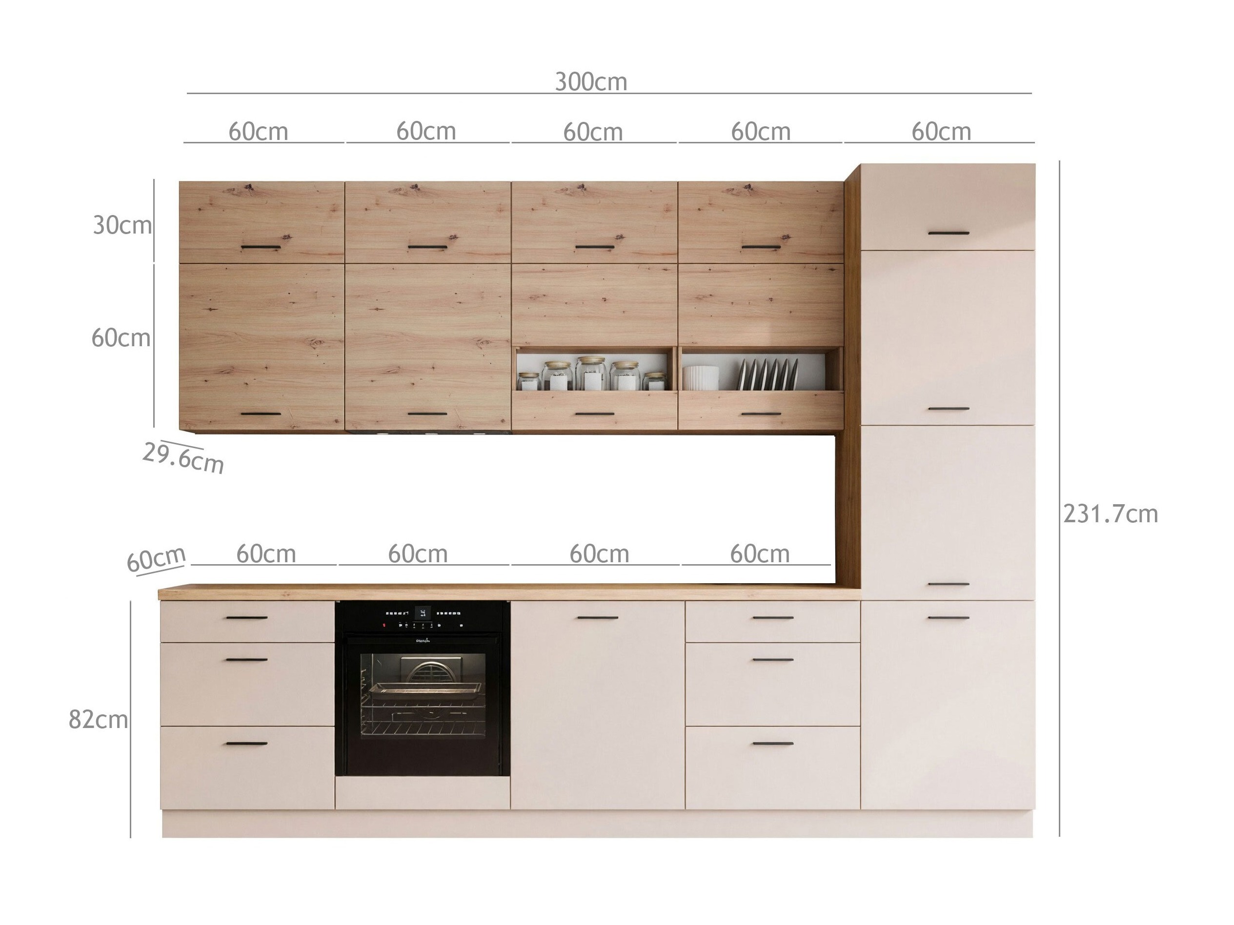 Set da cucina modulare Ati Cashmere Artisan 100
