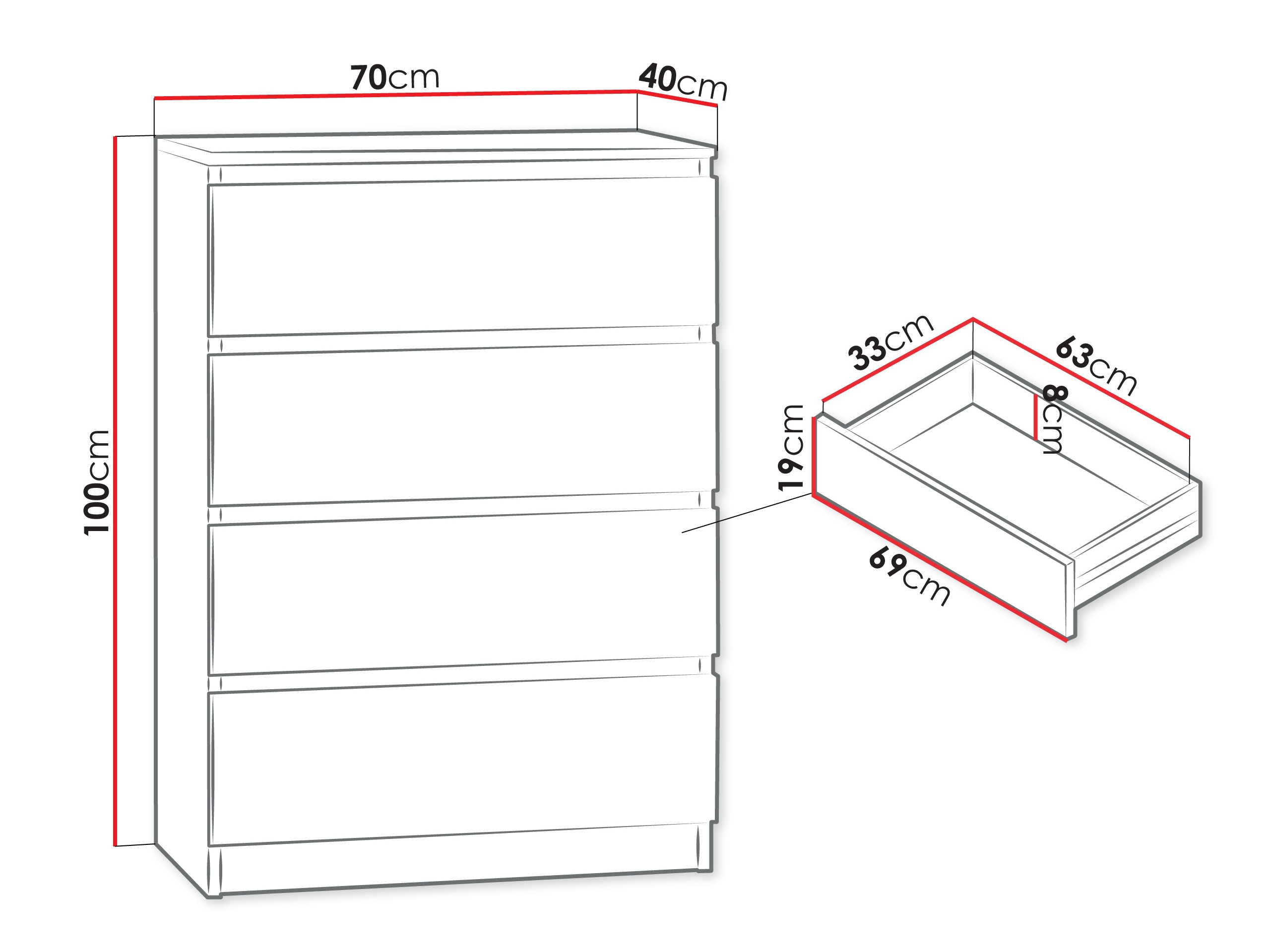 Cassettiera Comfivo Structor I (Bianco)