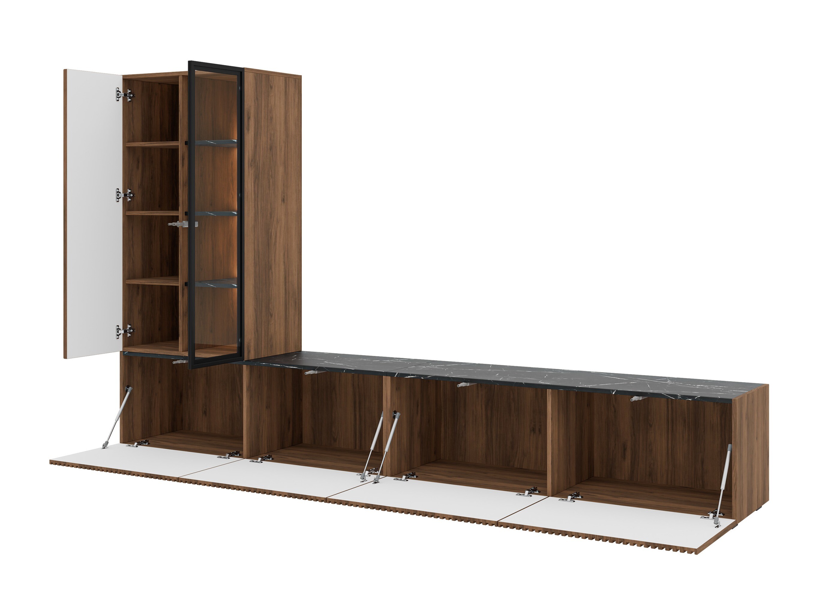 Parete attrezzata Comfivo 599 (Cachemire + Chiara Travertine)