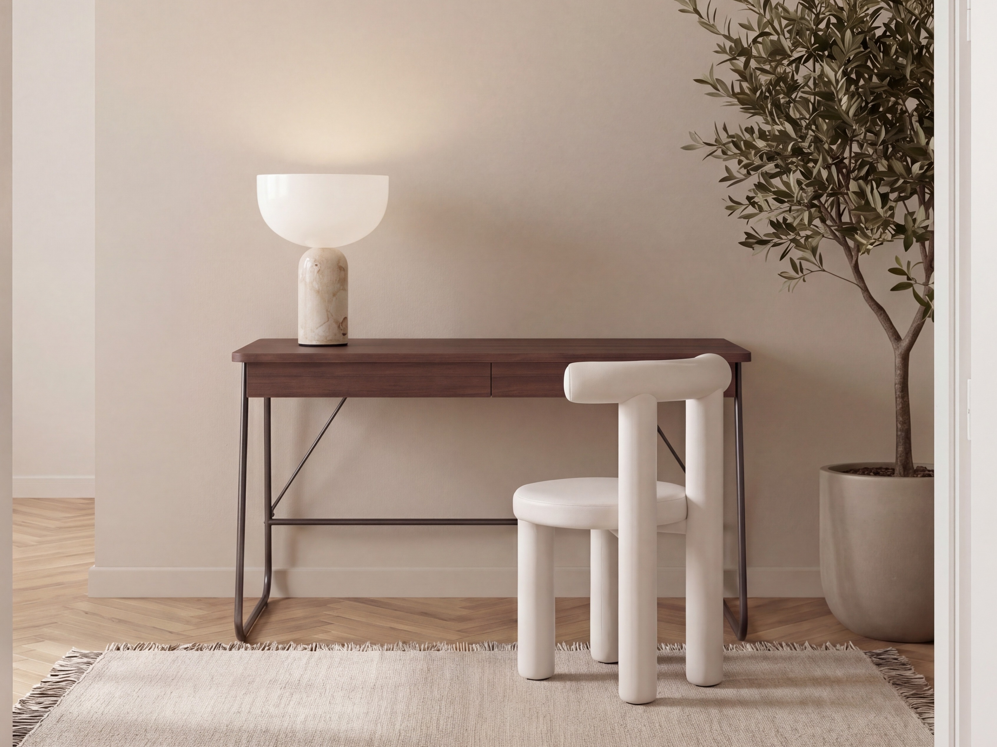 Scrivania da ufficio Fresno 185 (Rovere moro)