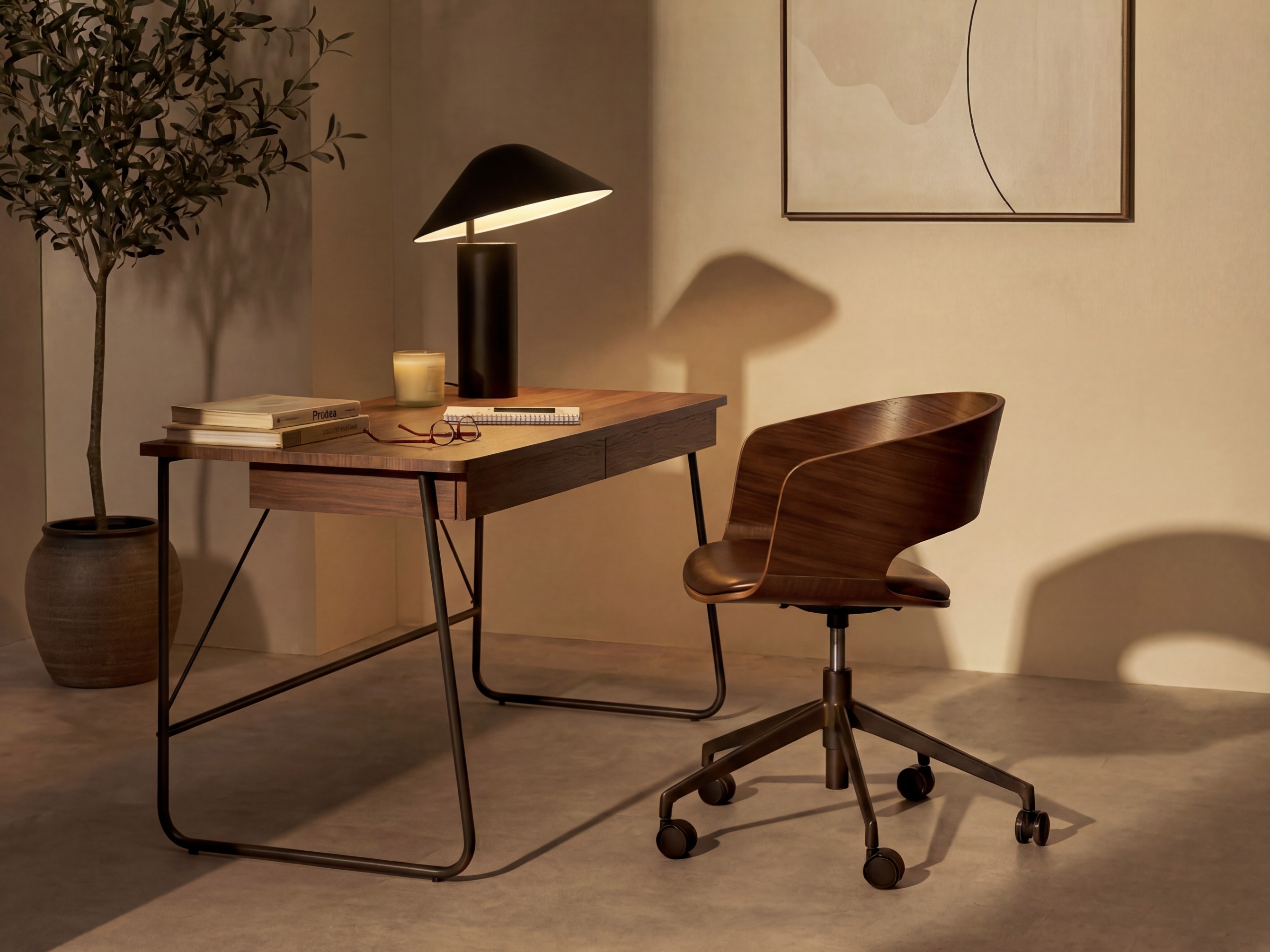 Scrivania da ufficio Fresno 185 (Rovere moro)