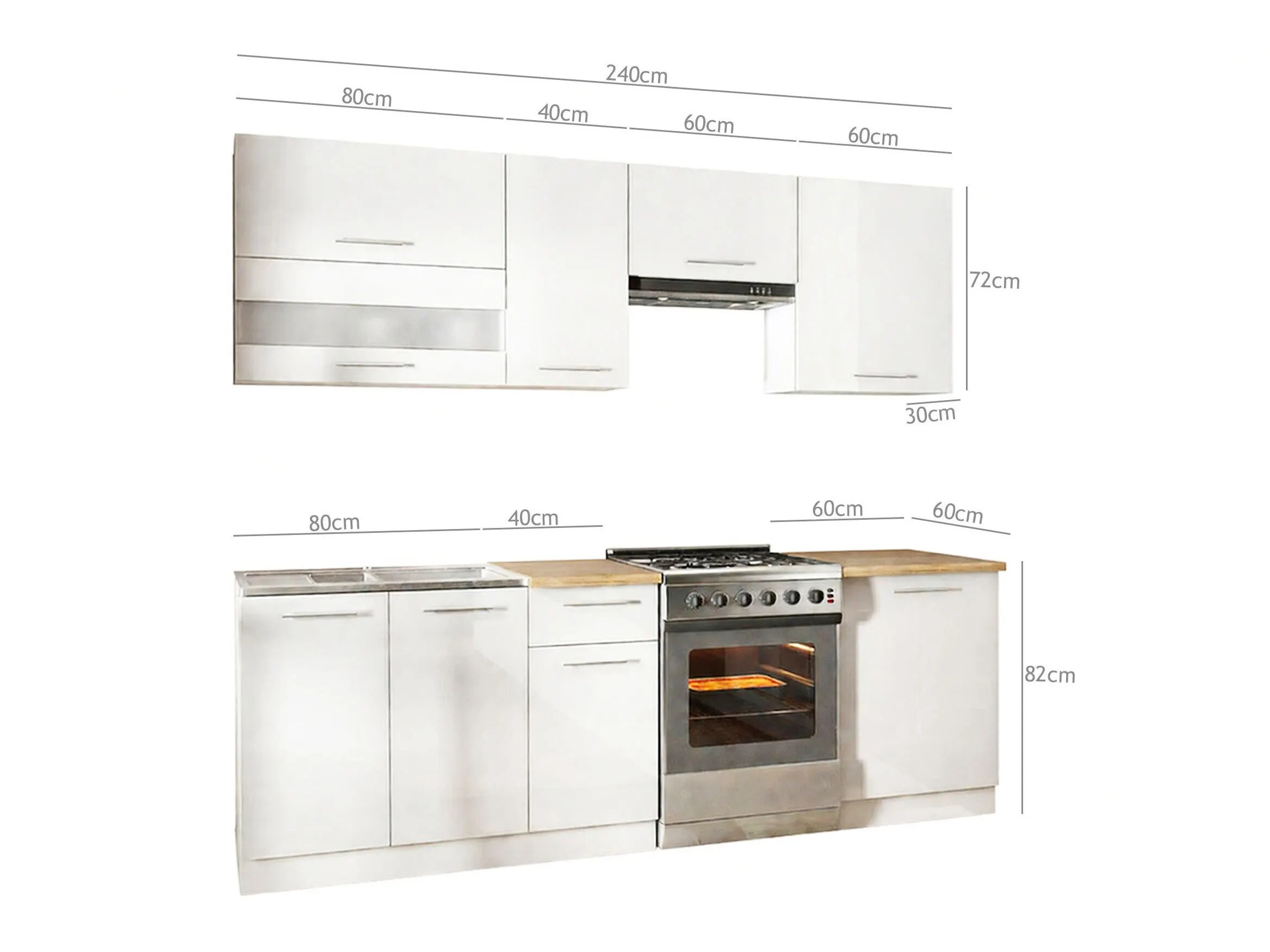 Set da cucina modulare Tiffa White 119