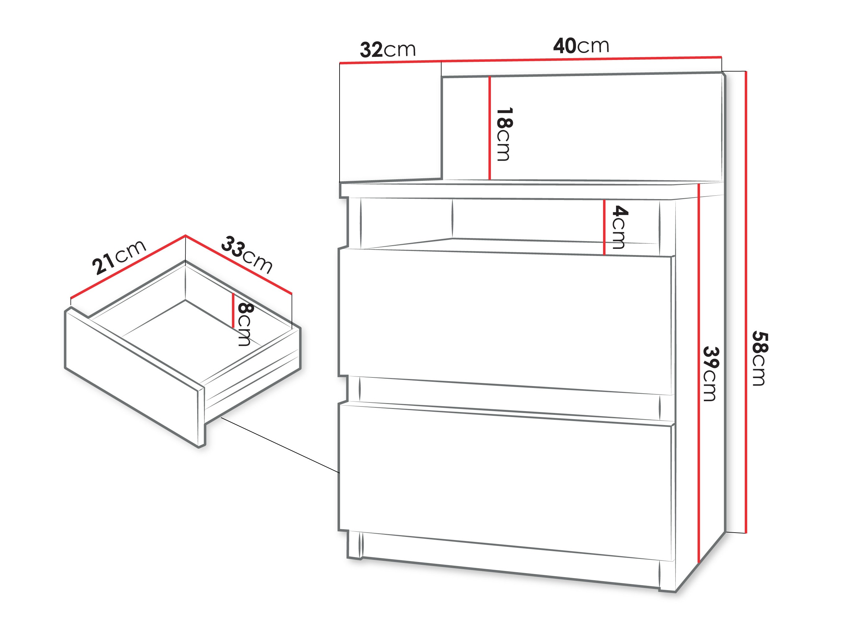 Comodino Comfivo Structor (Noce)