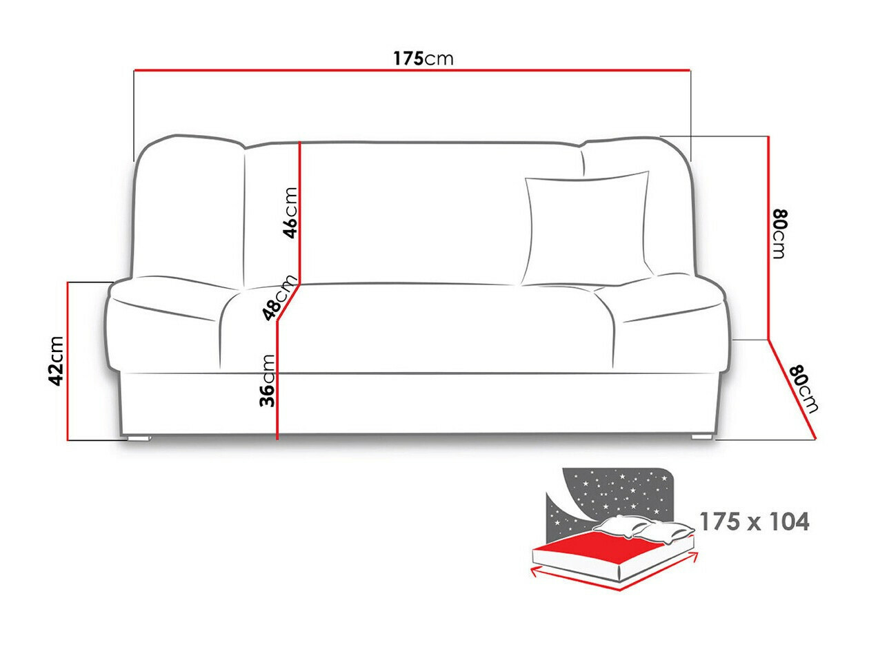 Divano letto SL5868 con imballo danneggiato