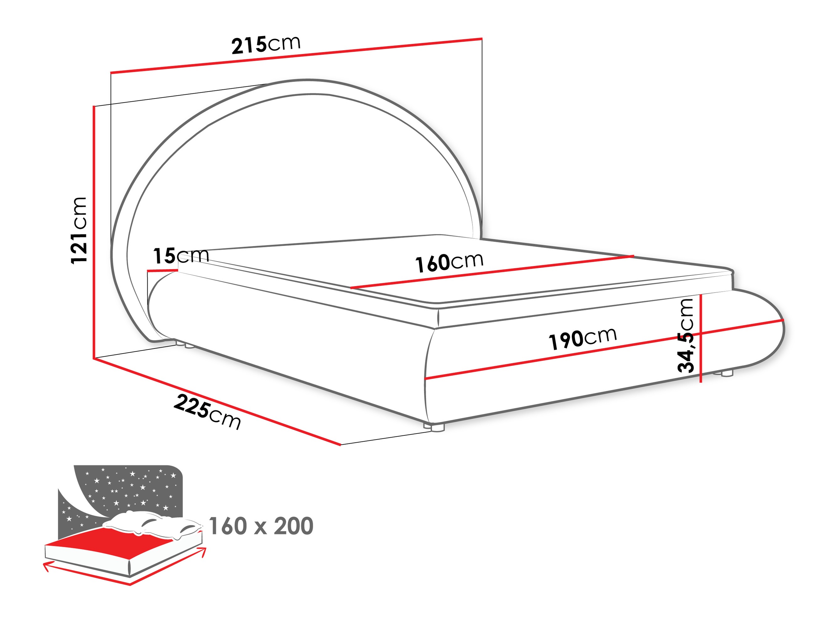 Letto Ogden 178 (Bellagio 18)