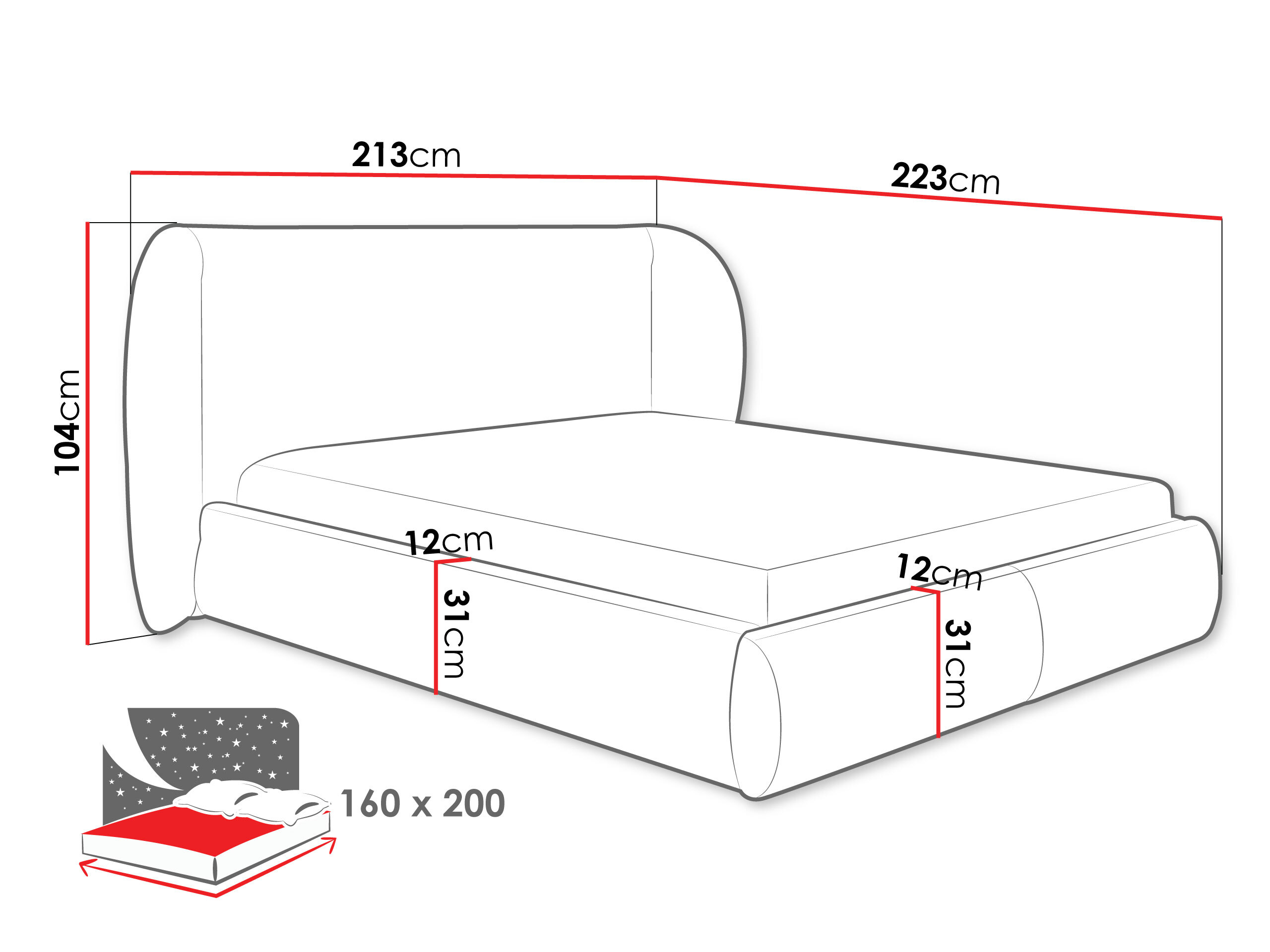 Letto TrendyNest Urbio (Bella 60)